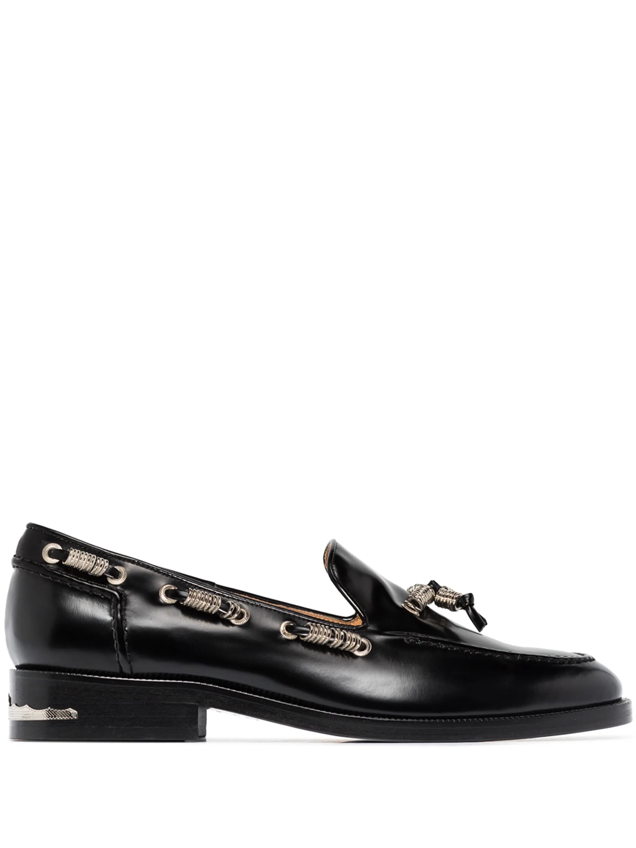 Polido ring-embellished loafers