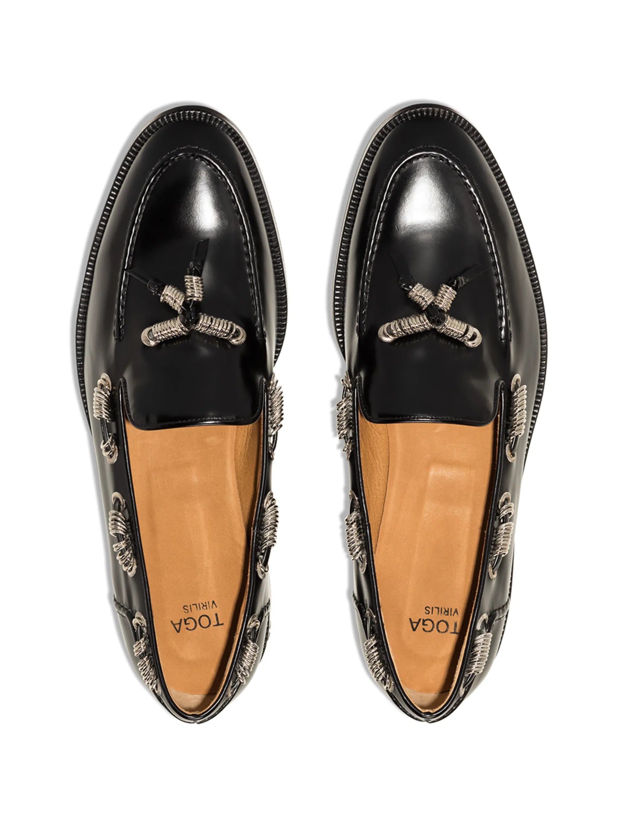 Polido ring-embellished loafers