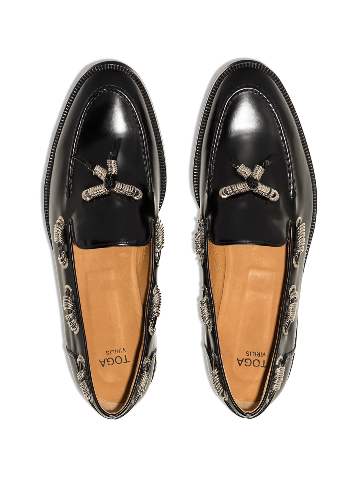 Polido ring-embellished loafers