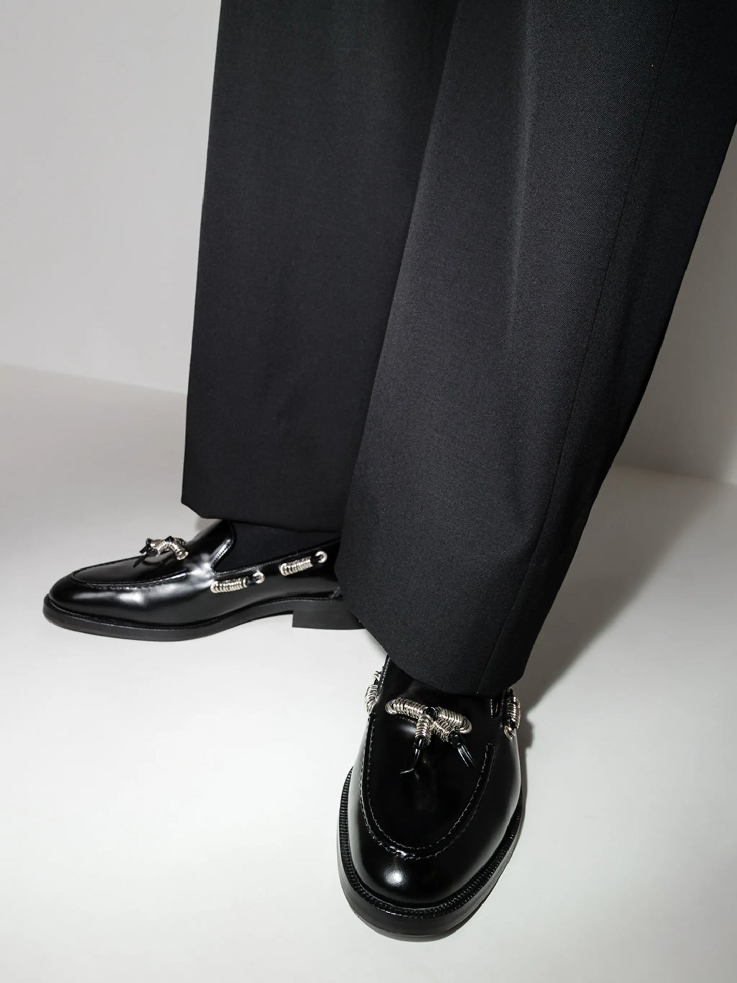 Polido ring-embellished loafers