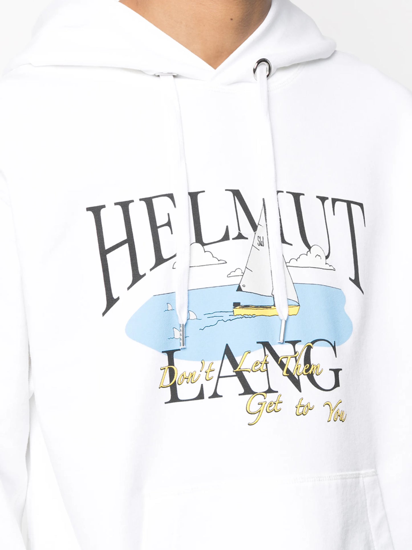 x Saintwoods Ocean logo-print cotton hoodie