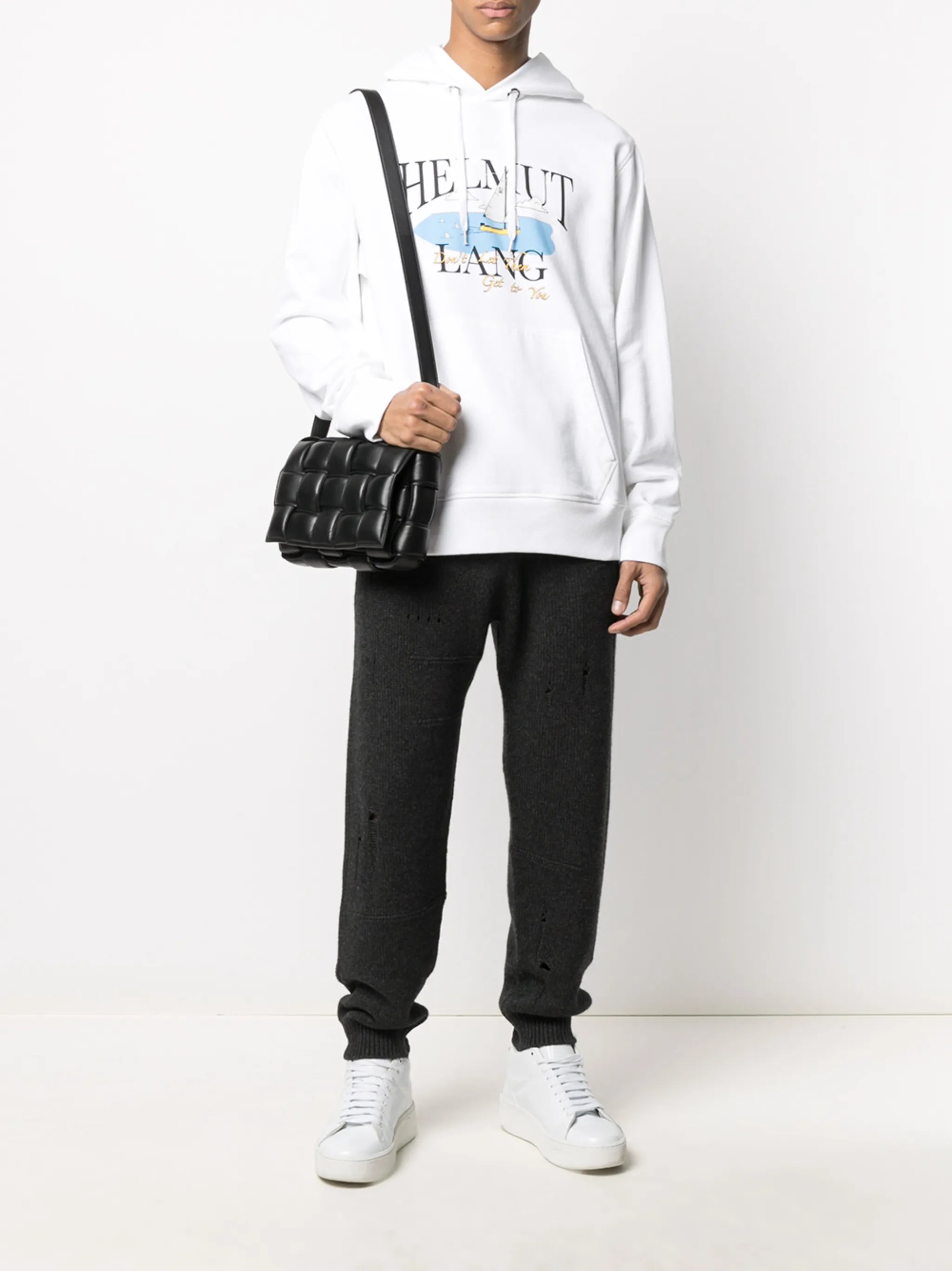 x Saintwoods Ocean logo-print cotton hoodie