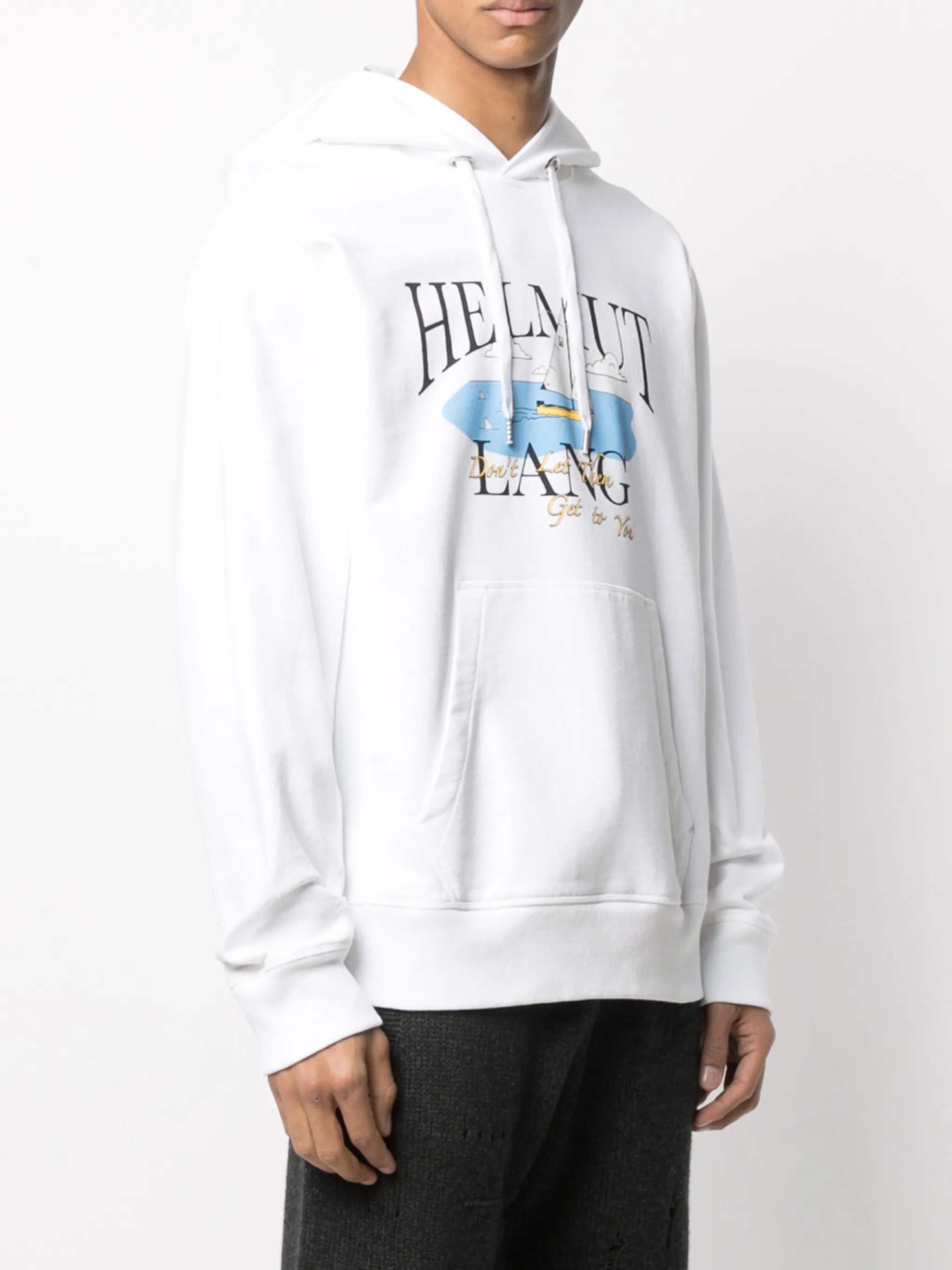 x Saintwoods Ocean logo-print cotton hoodie