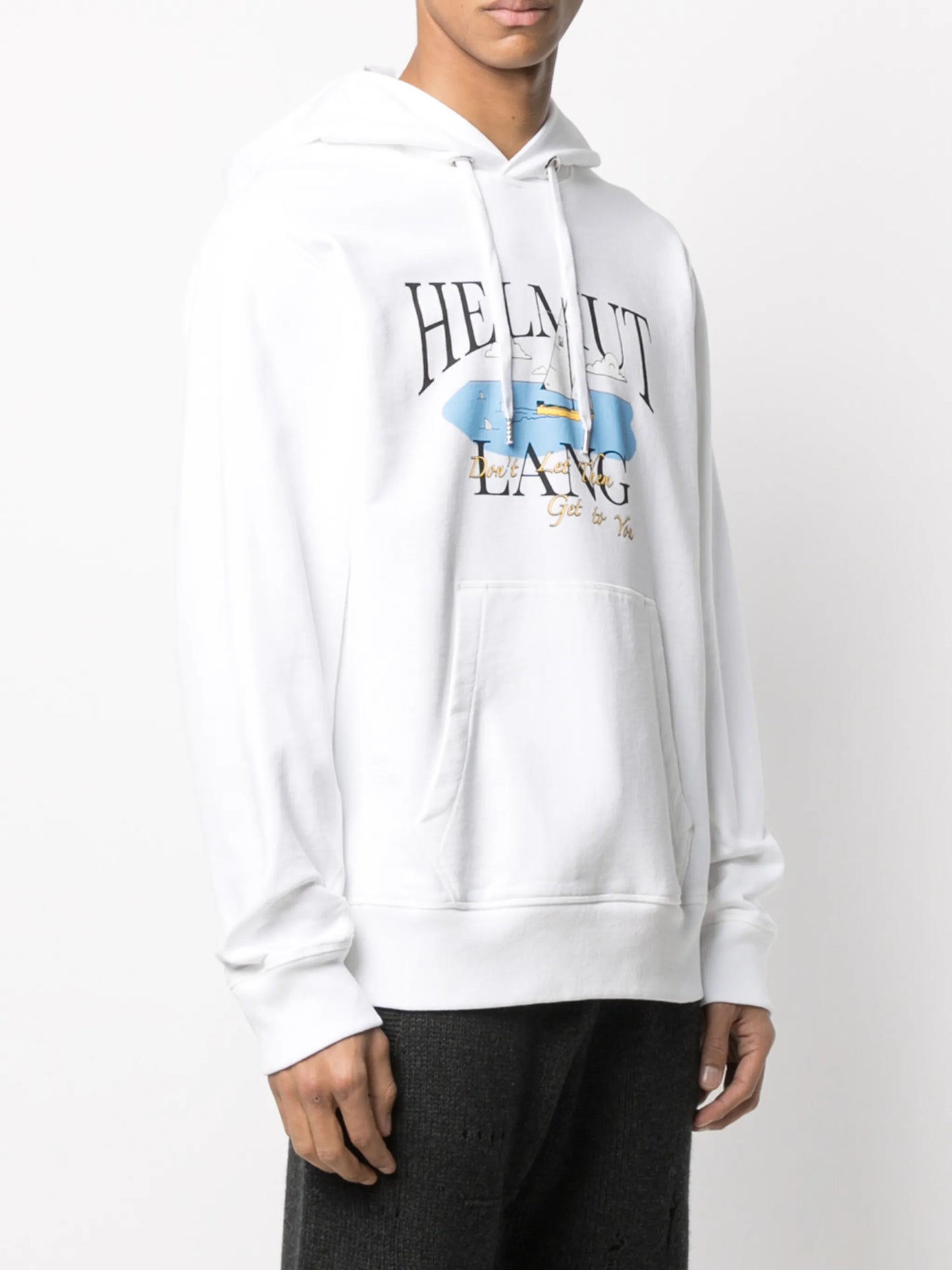 x Saintwoods Ocean logo-print cotton hoodie