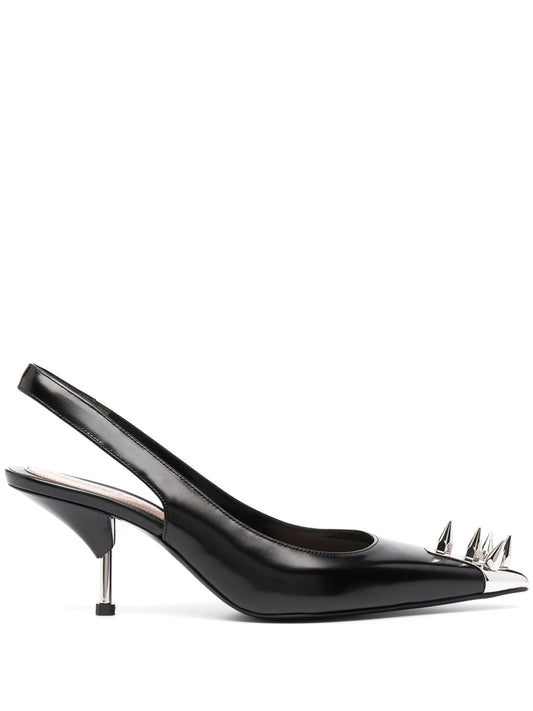 Punk Stud slingback pumps