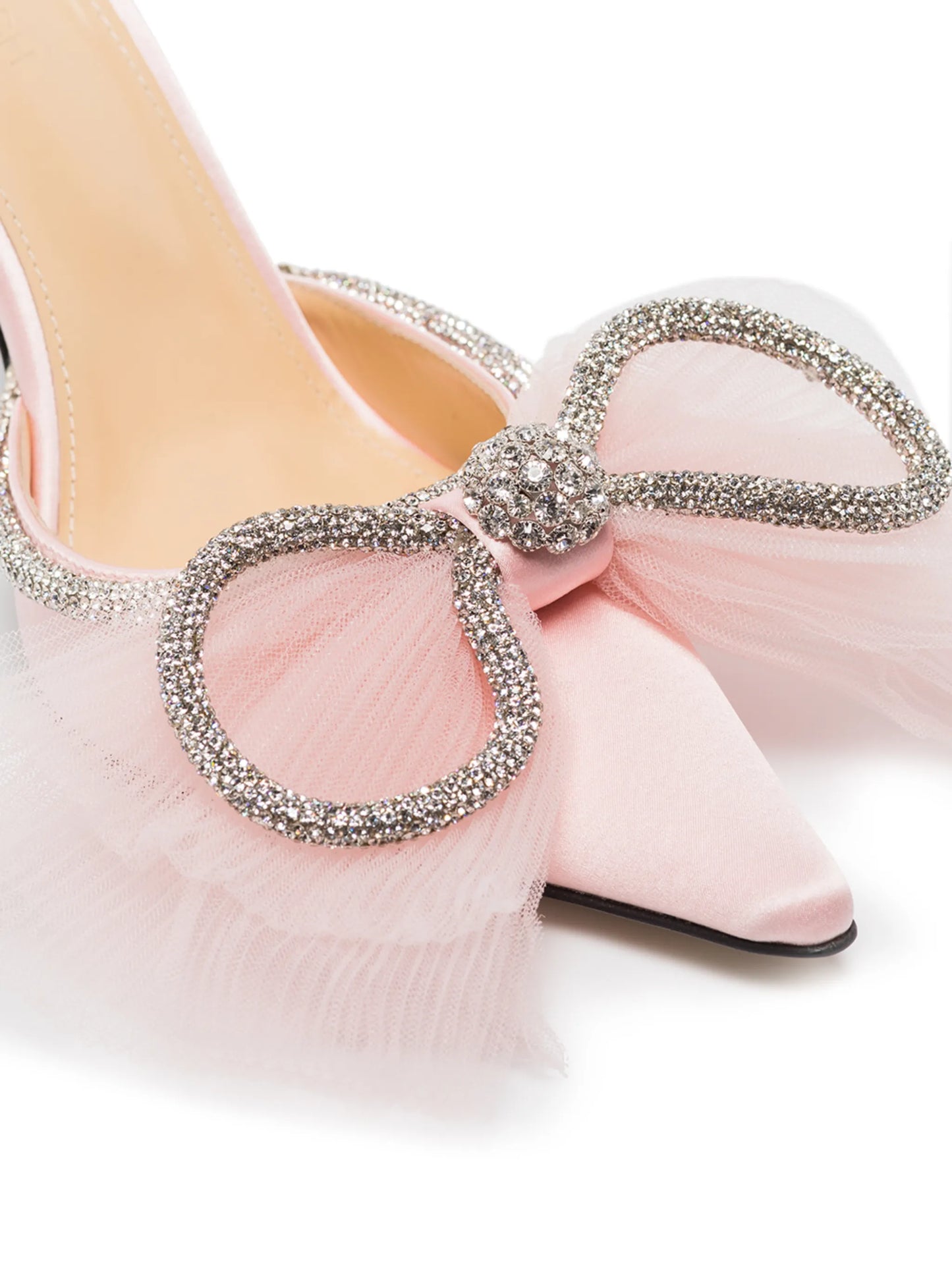 Double Bow tulle 110mm pumps