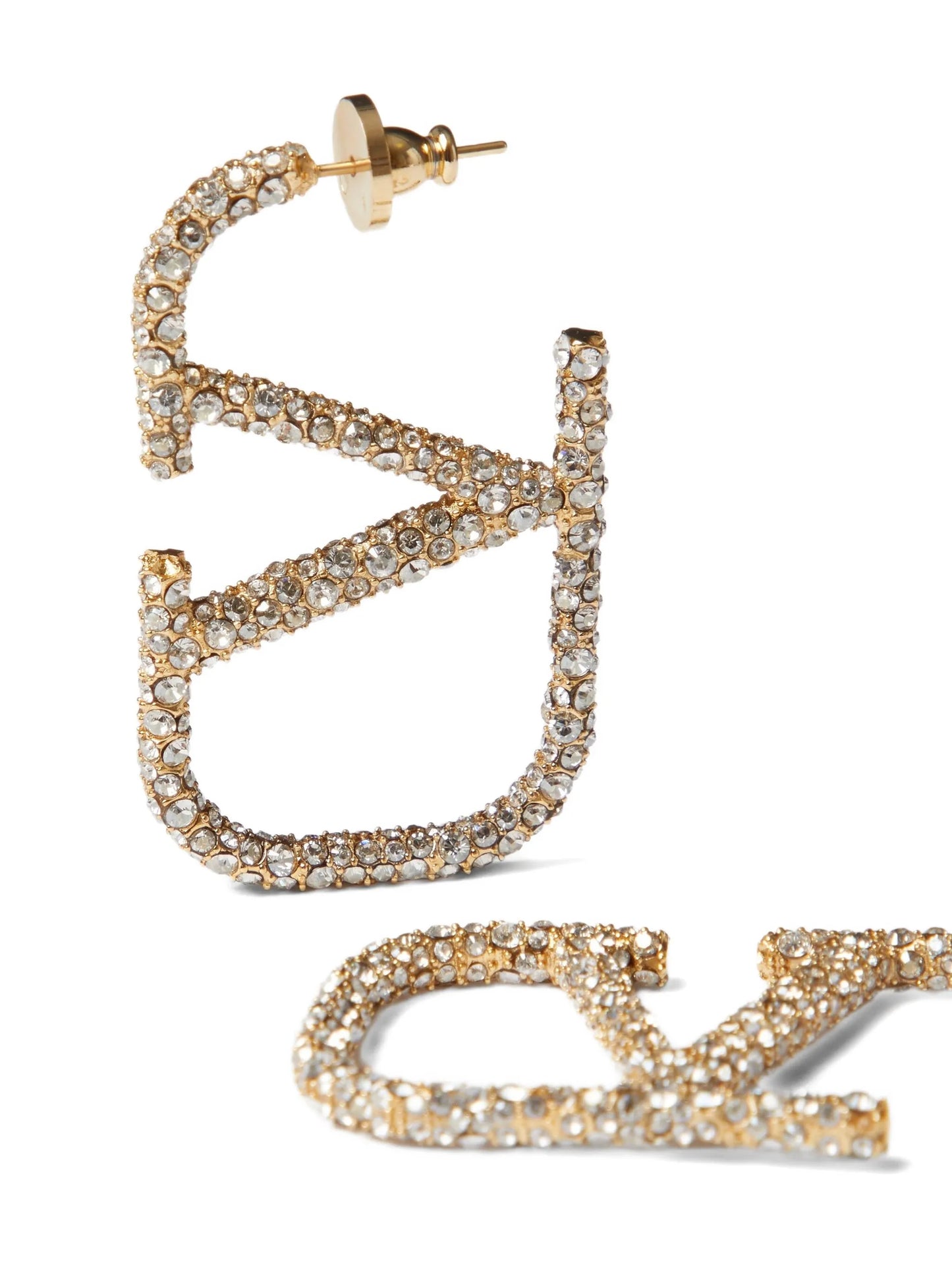 VLogo Signature crystal-embellished earrings