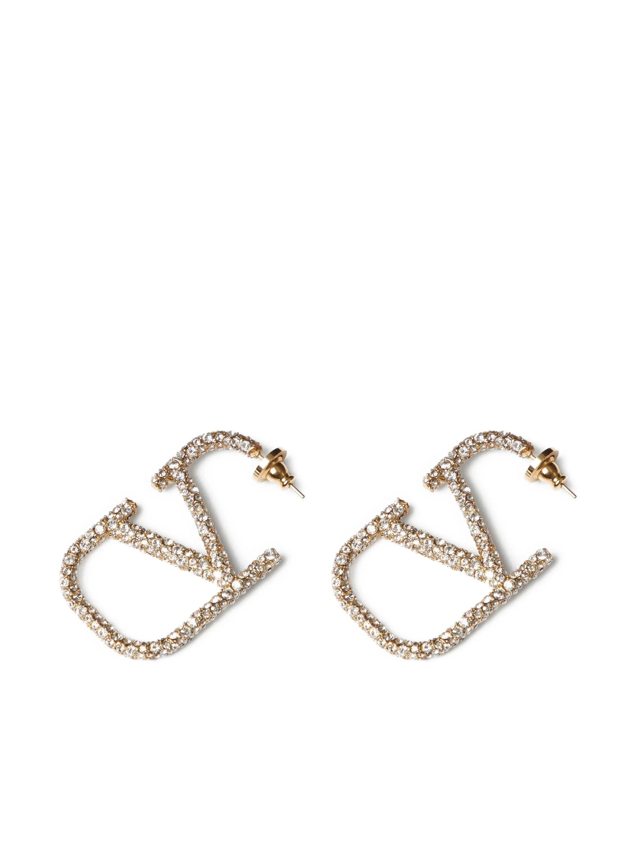 VLogo Signature crystal-embellished earrings