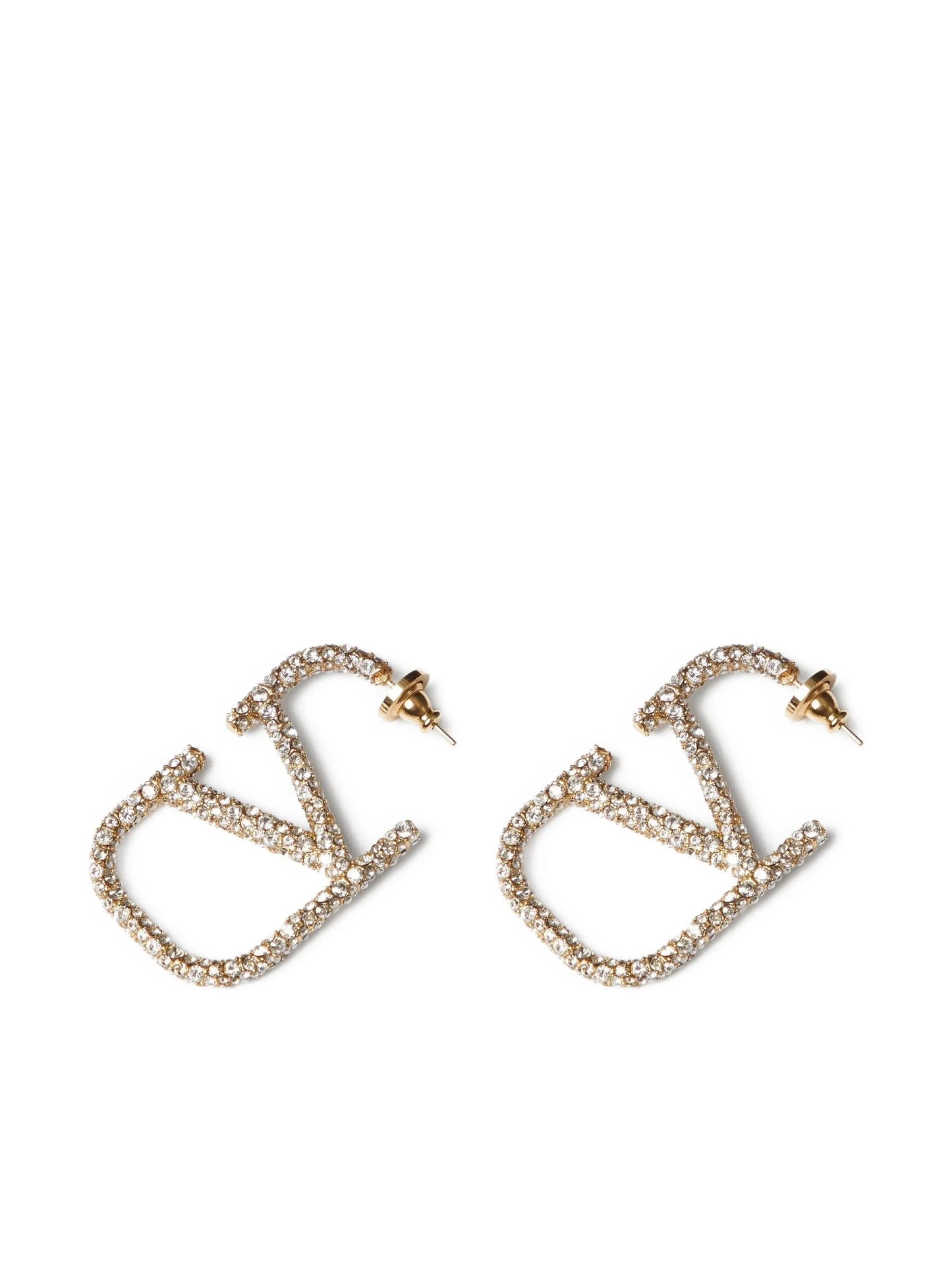 VLogo Signature crystal-embellished earrings