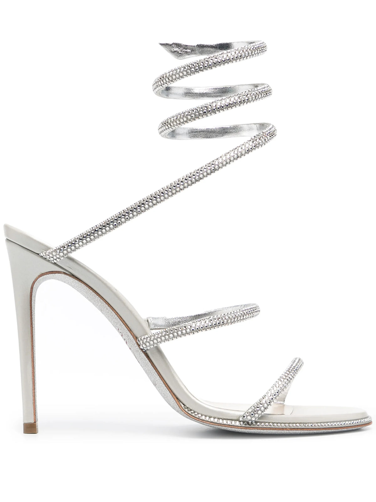 Cleo satin silver sandals 105