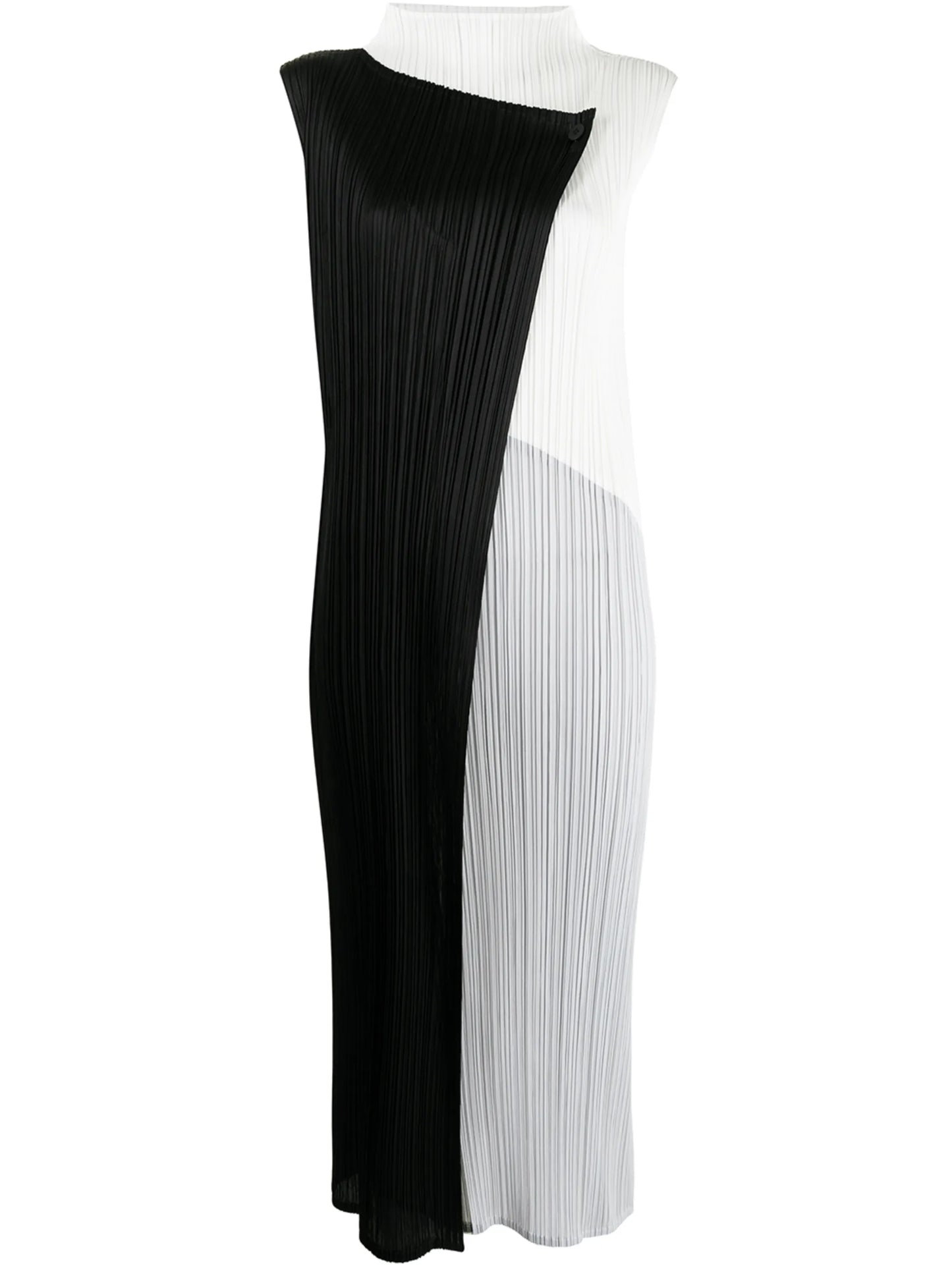 Collage plisse-effect dress