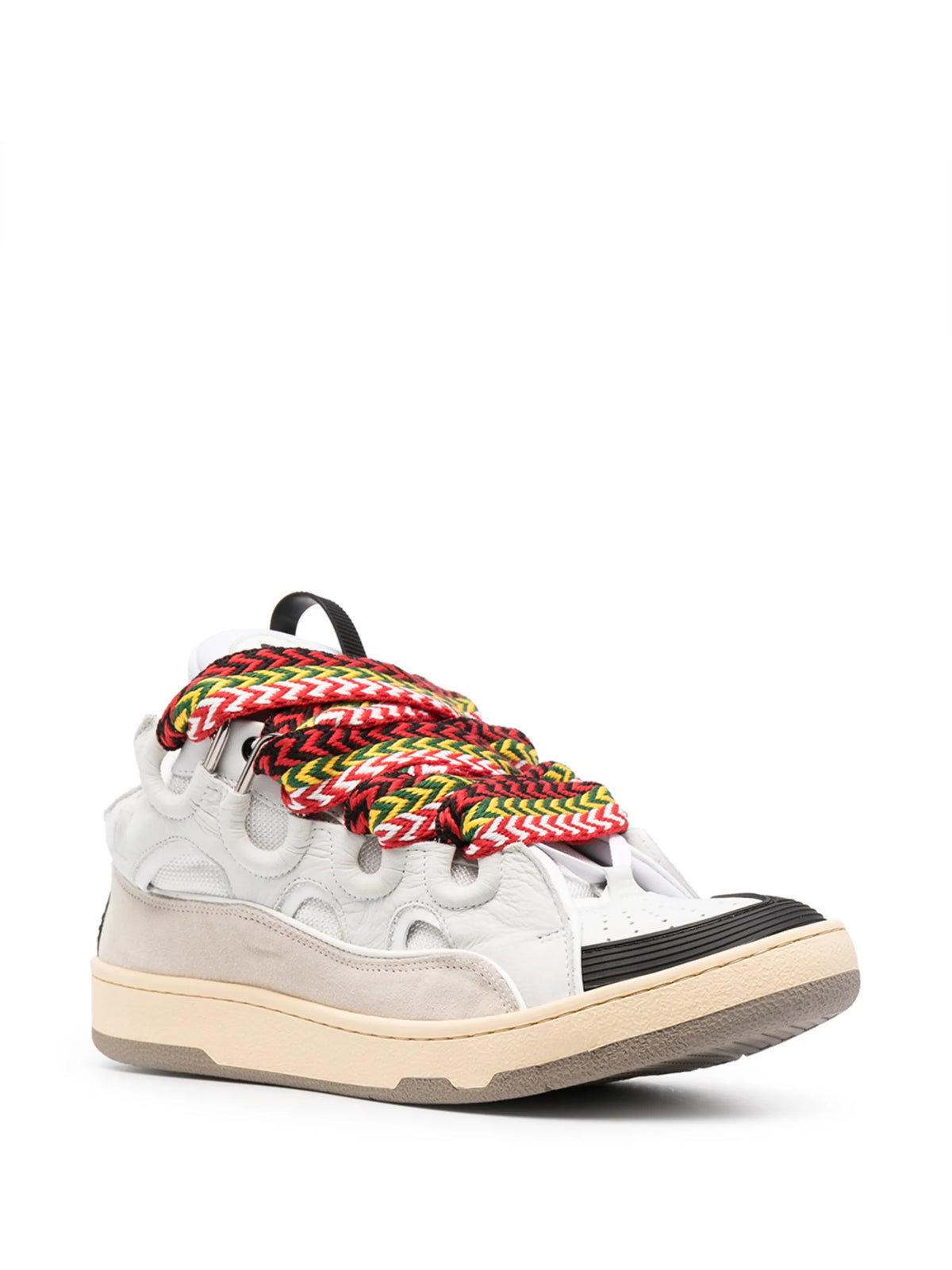 Curb suede trim sneakers