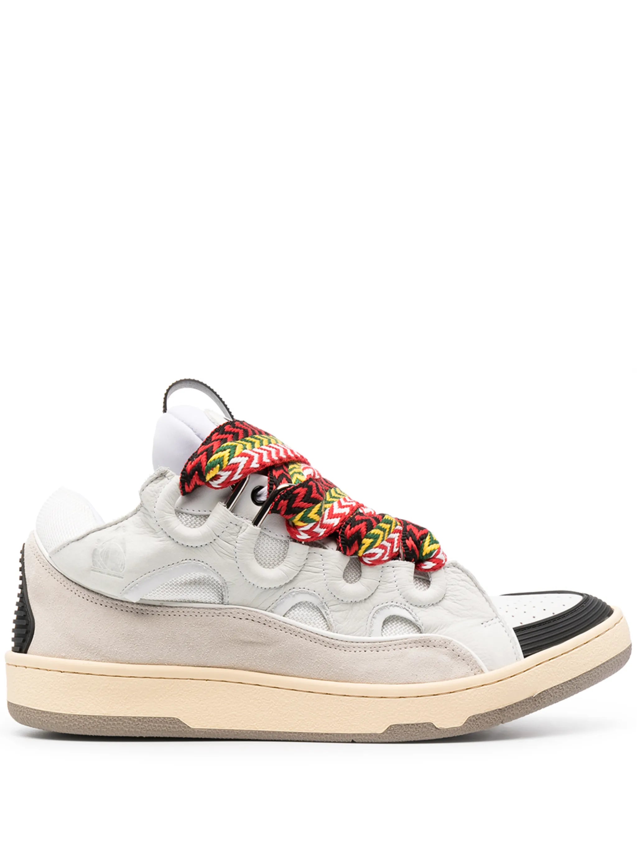Curb suede trim sneakers