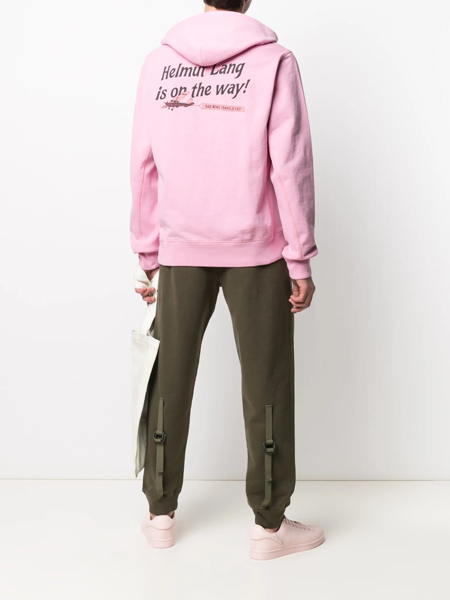 strapped cotton track trousers