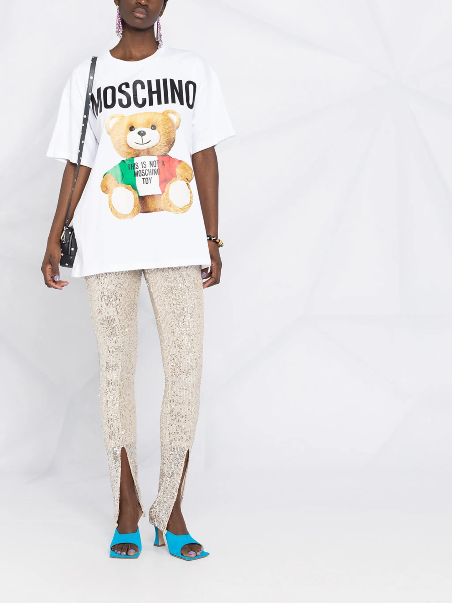 Teddy Bear print oversized T-shirt