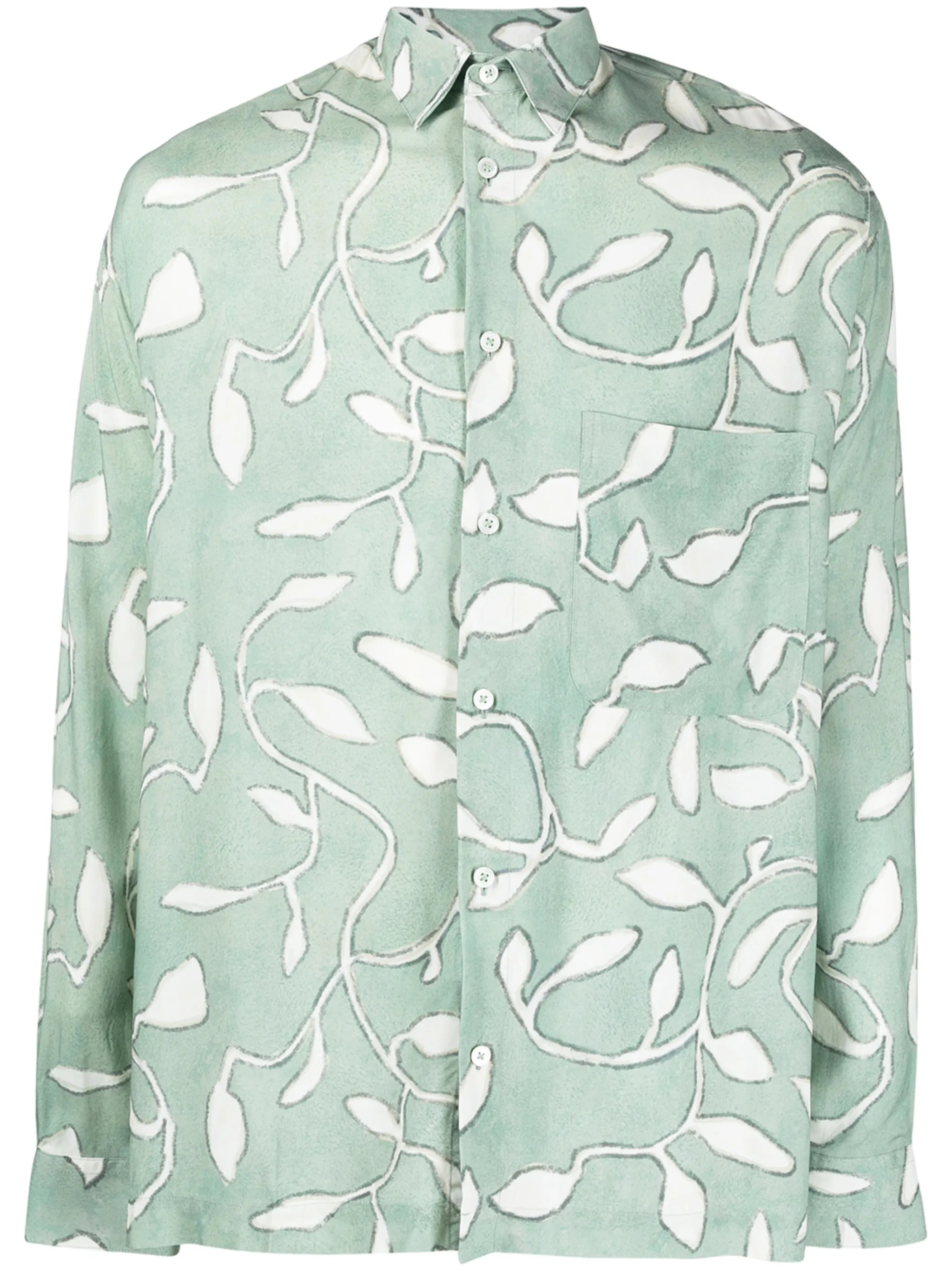 Baou leaf-print shirt