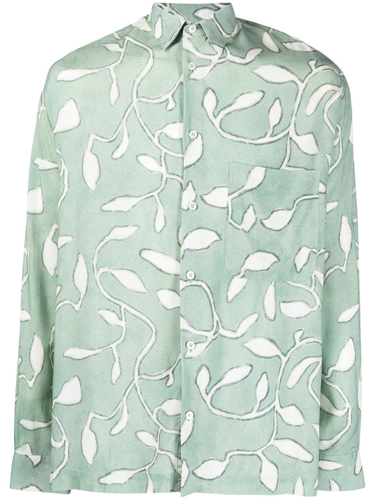 Baou leaf-print shirt