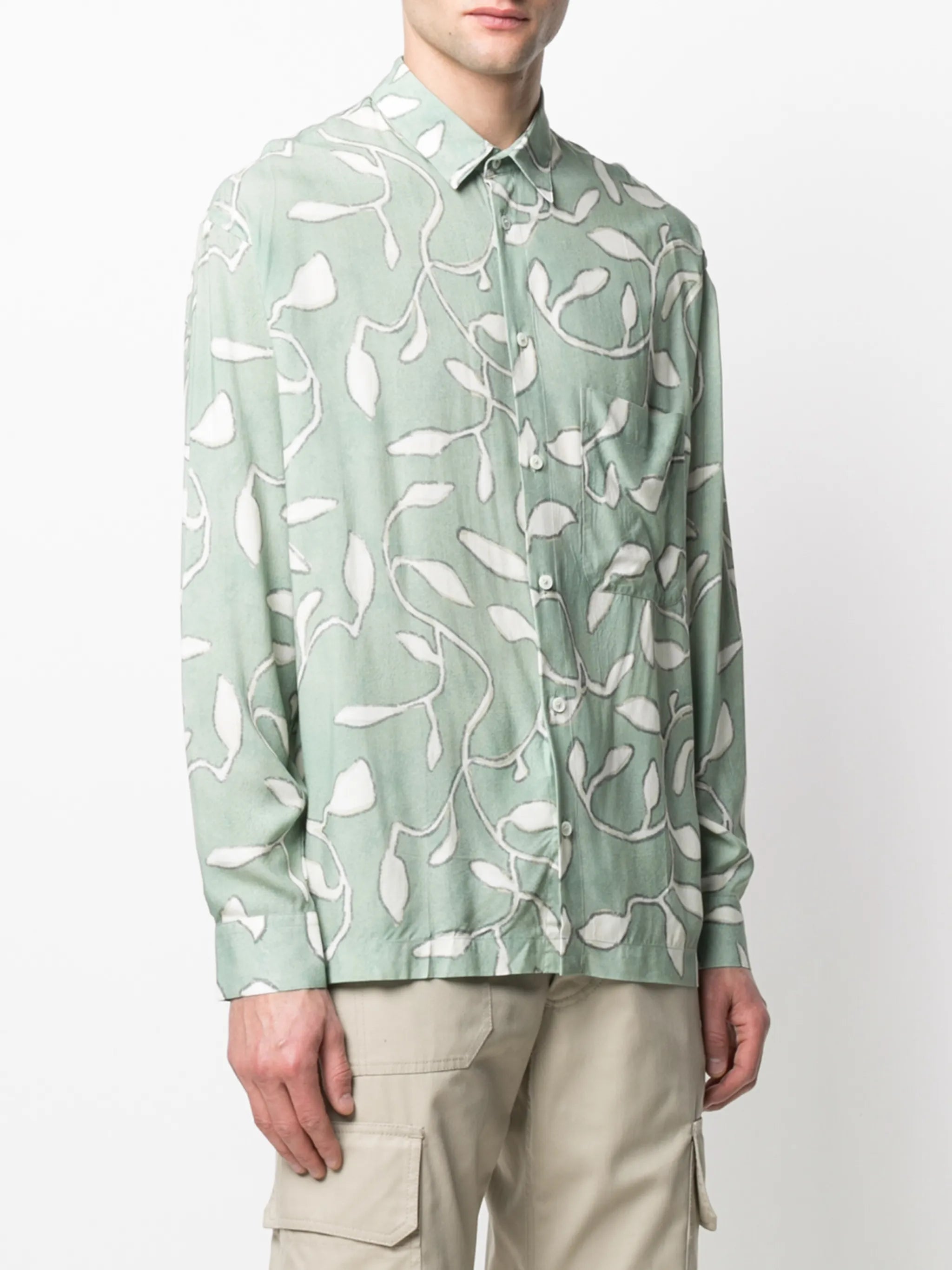 Baou leaf-print shirt