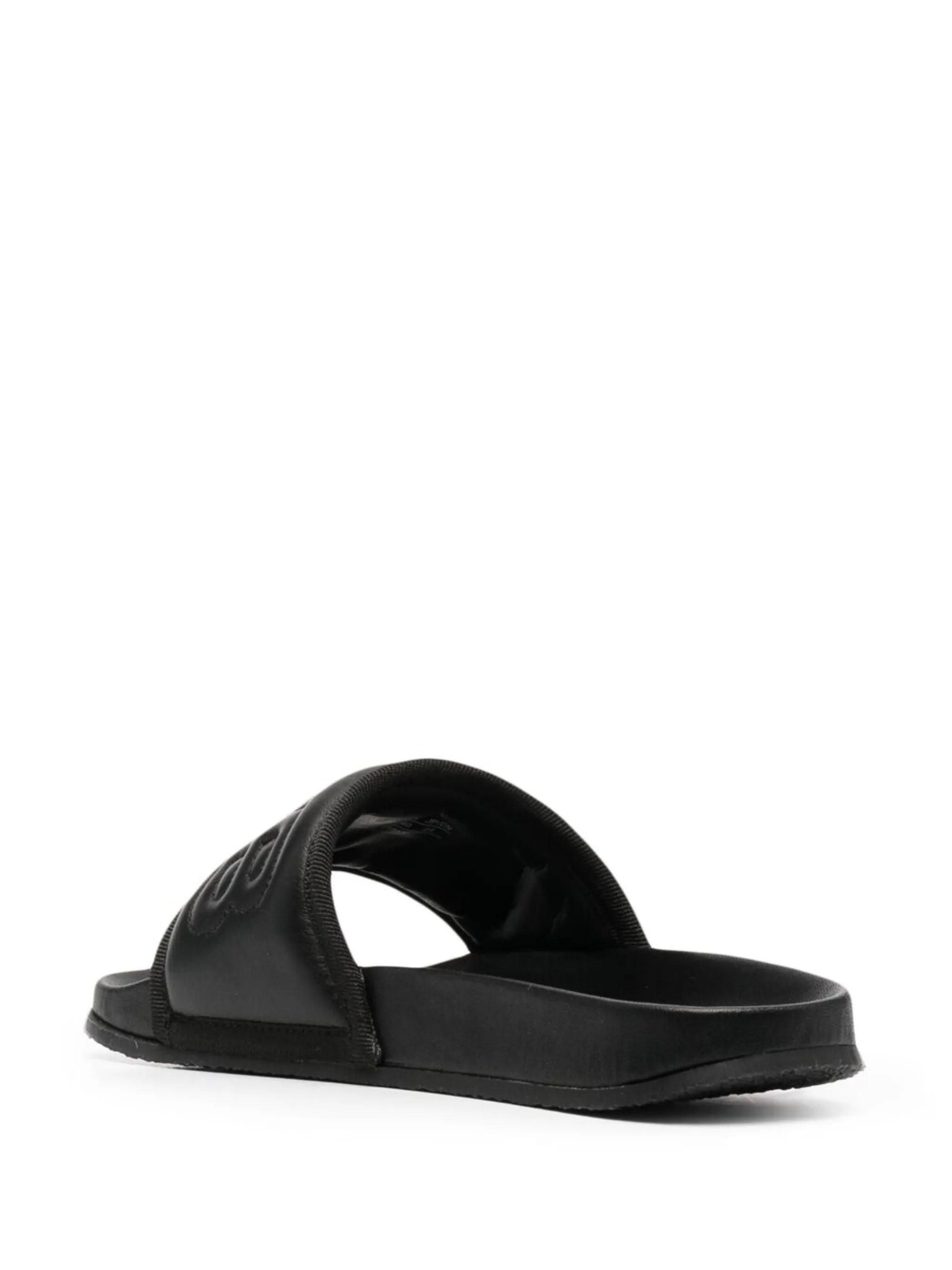padded leather slides