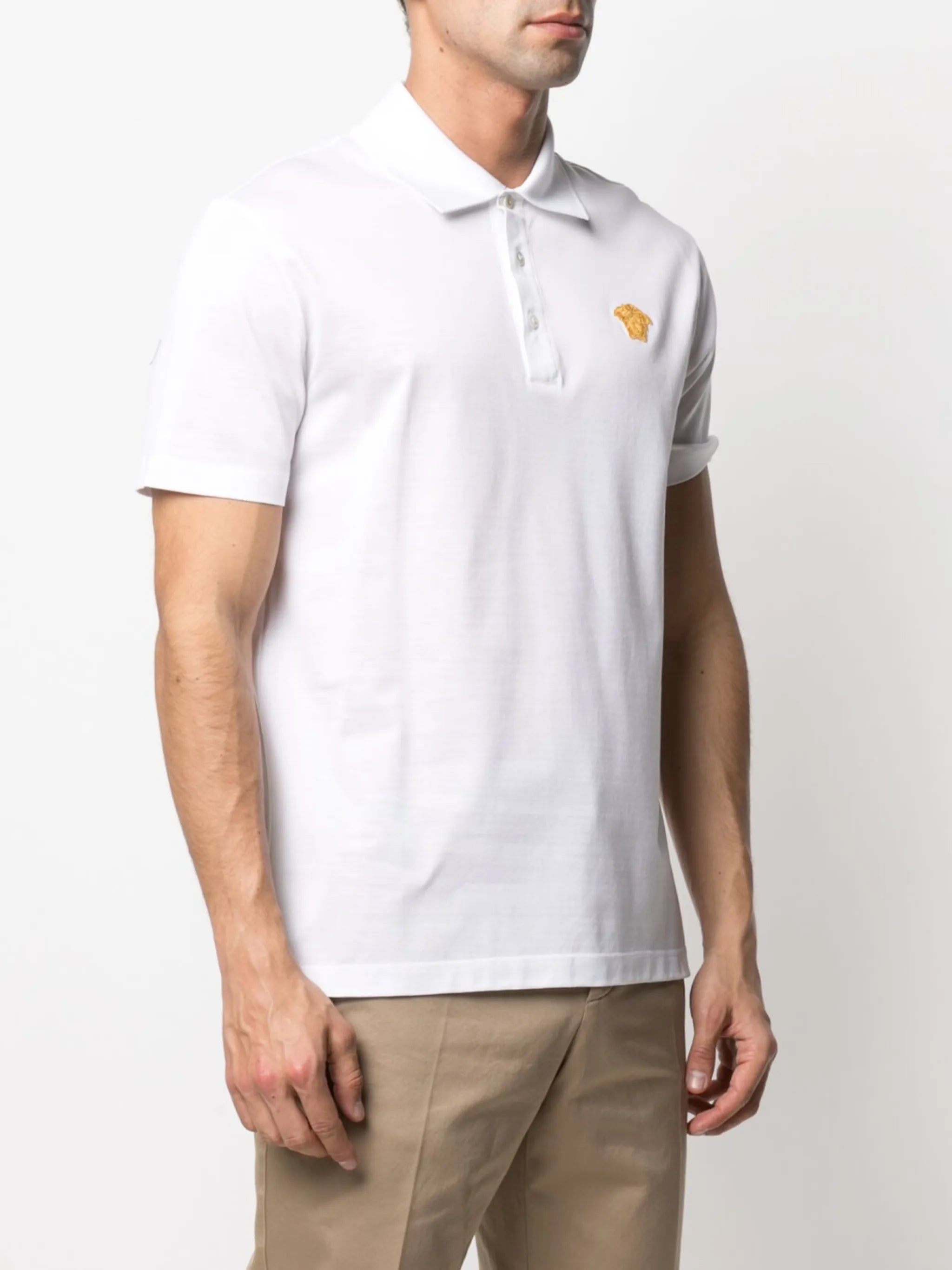 Medusa embroidered polo shirt