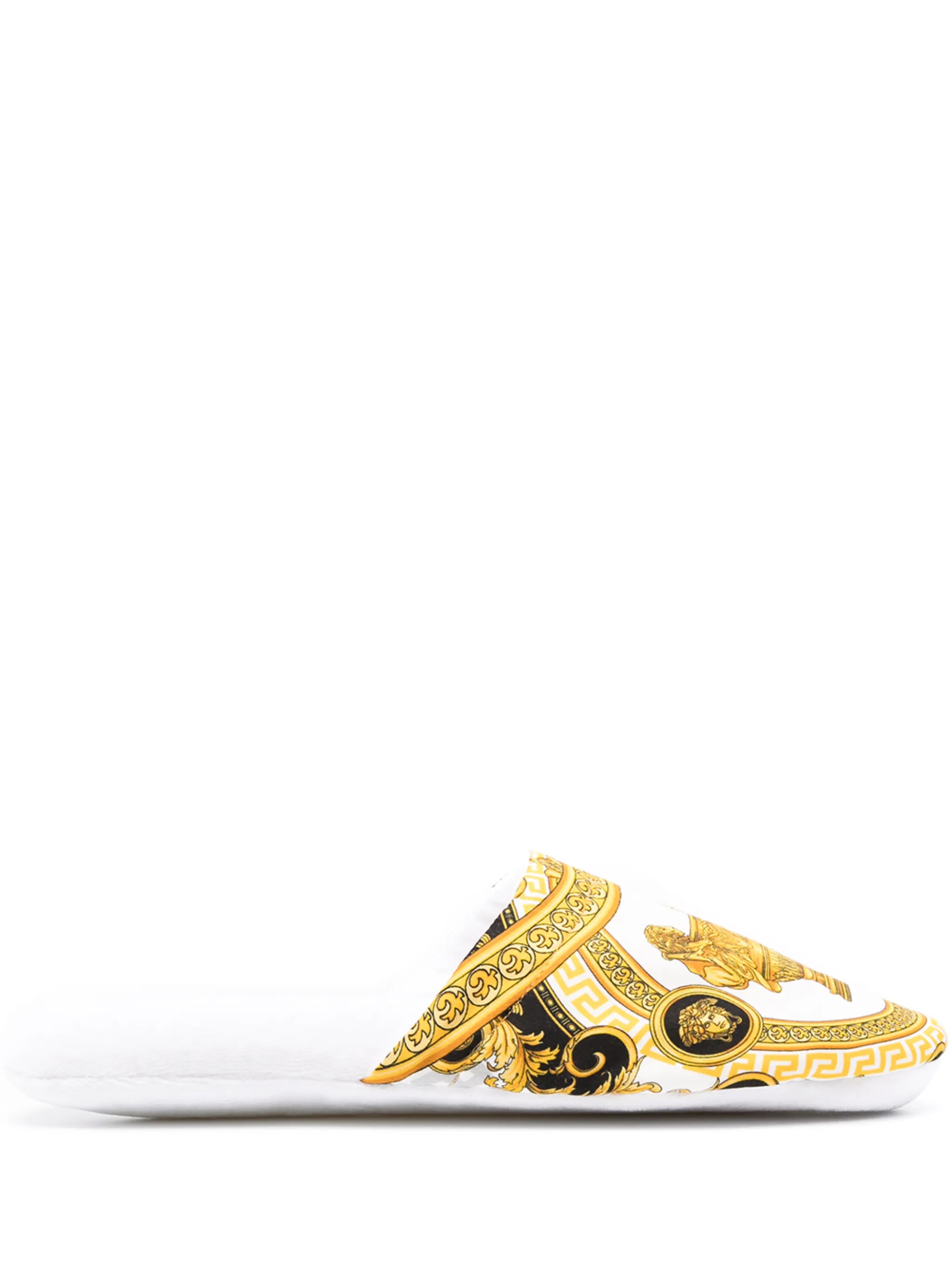 baroque print slippers