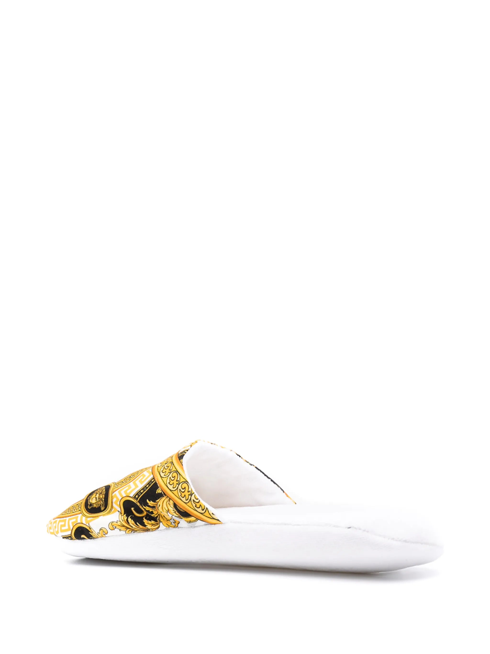 baroque print slippers