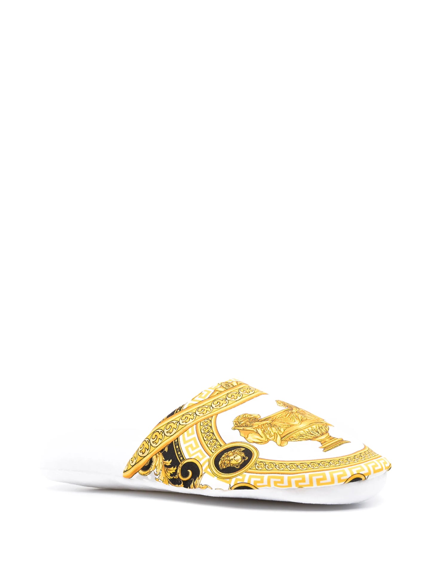 baroque print slippers