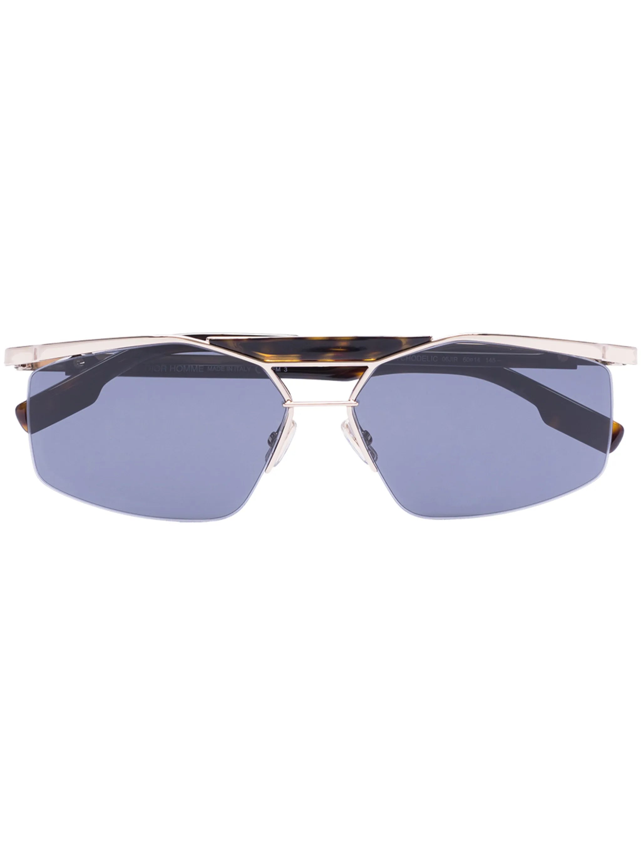futuristic rectangular-frame sunglasses