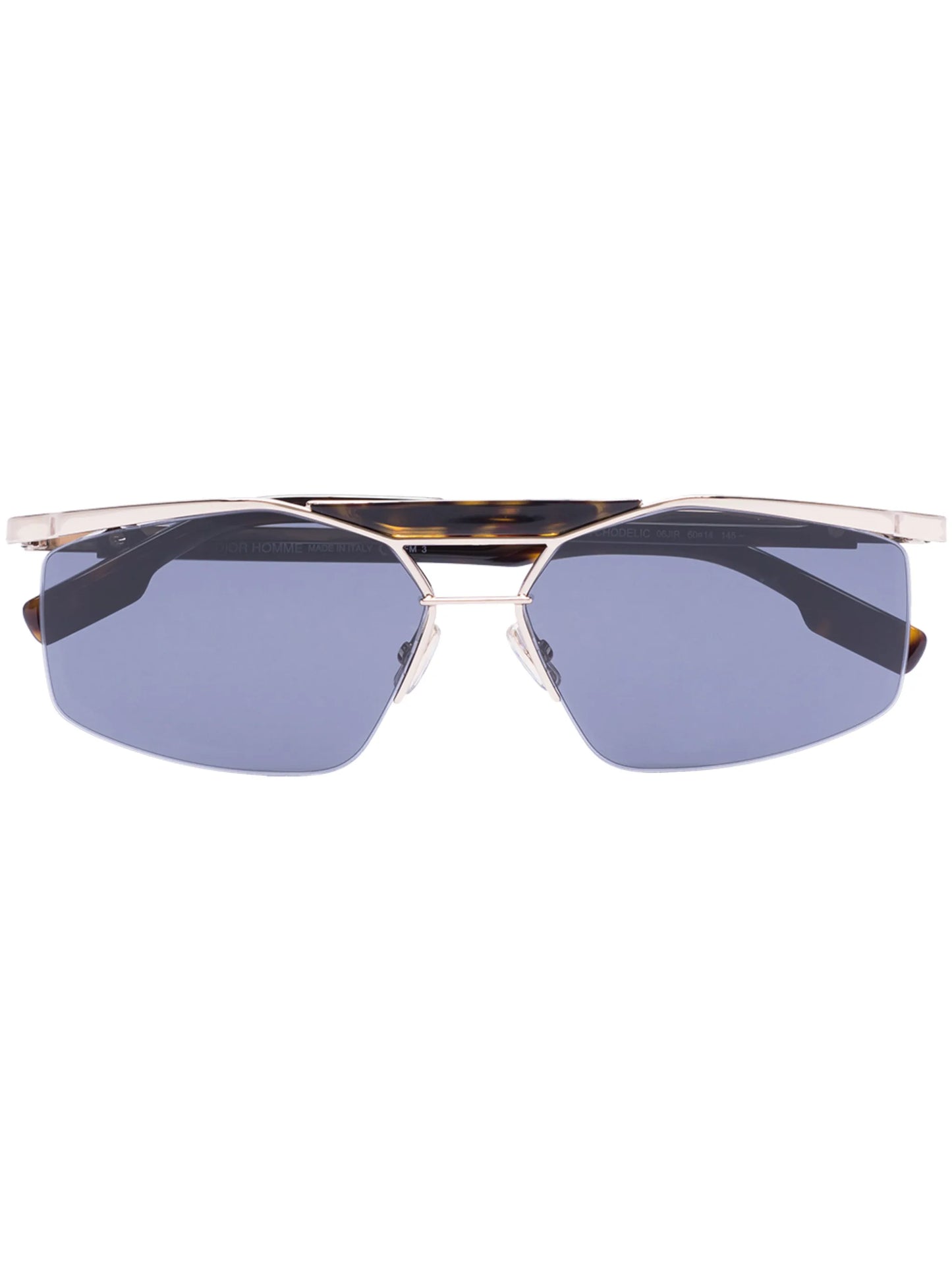 futuristic rectangular-frame sunglasses