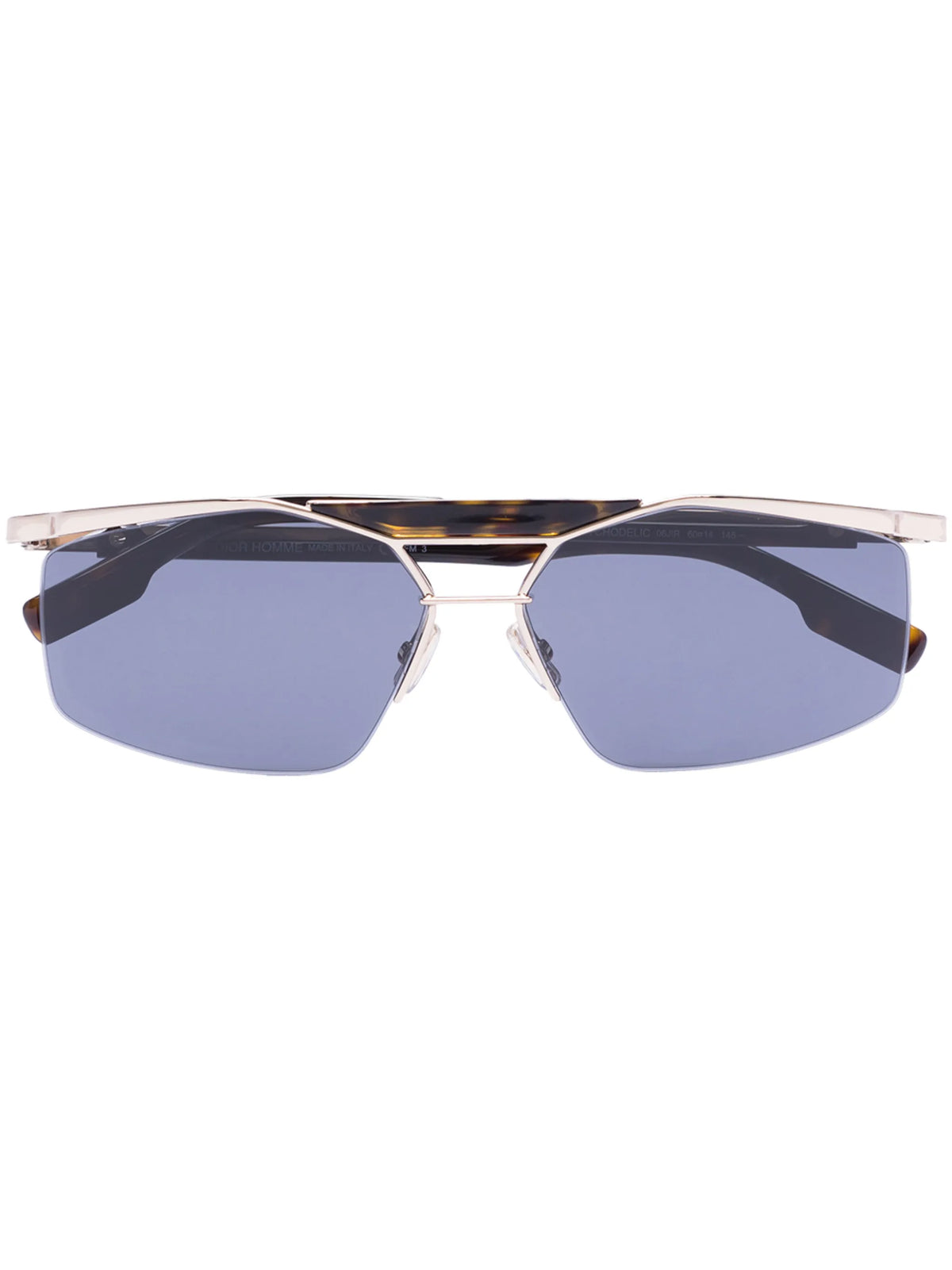 futuristic rectangular-frame sunglasses