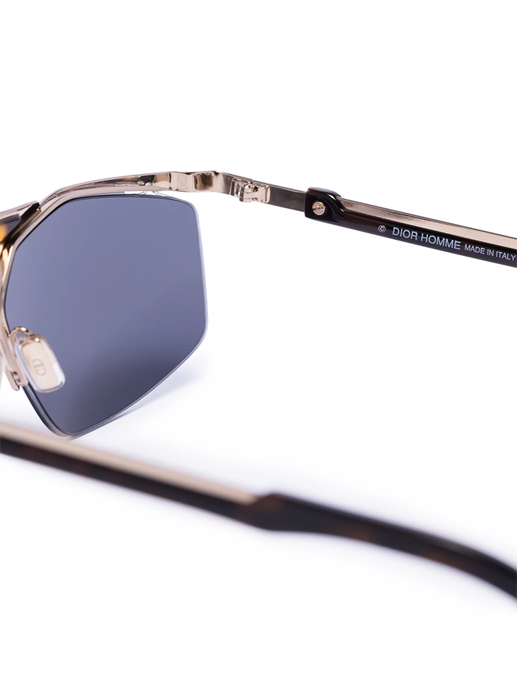 futuristic rectangular-frame sunglasses