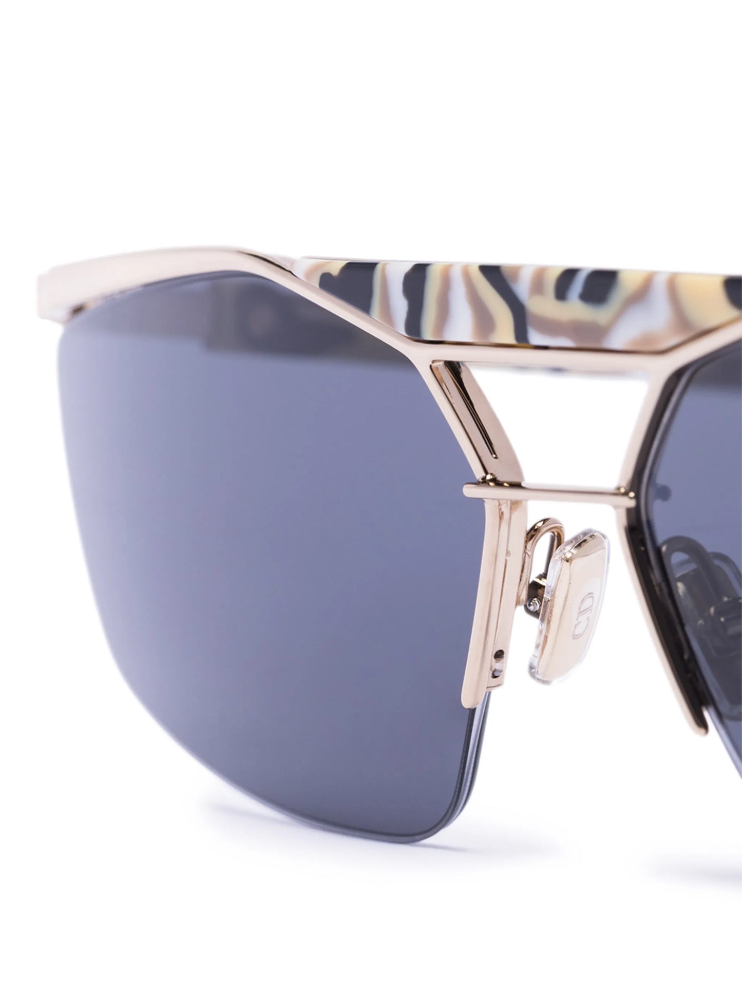 futuristic rectangular-frame sunglasses