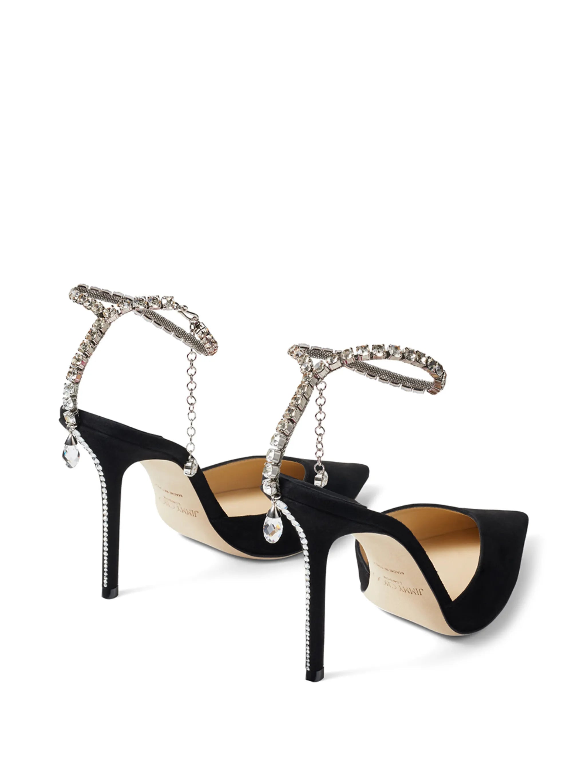 Saeda crystal-embellishment pumps