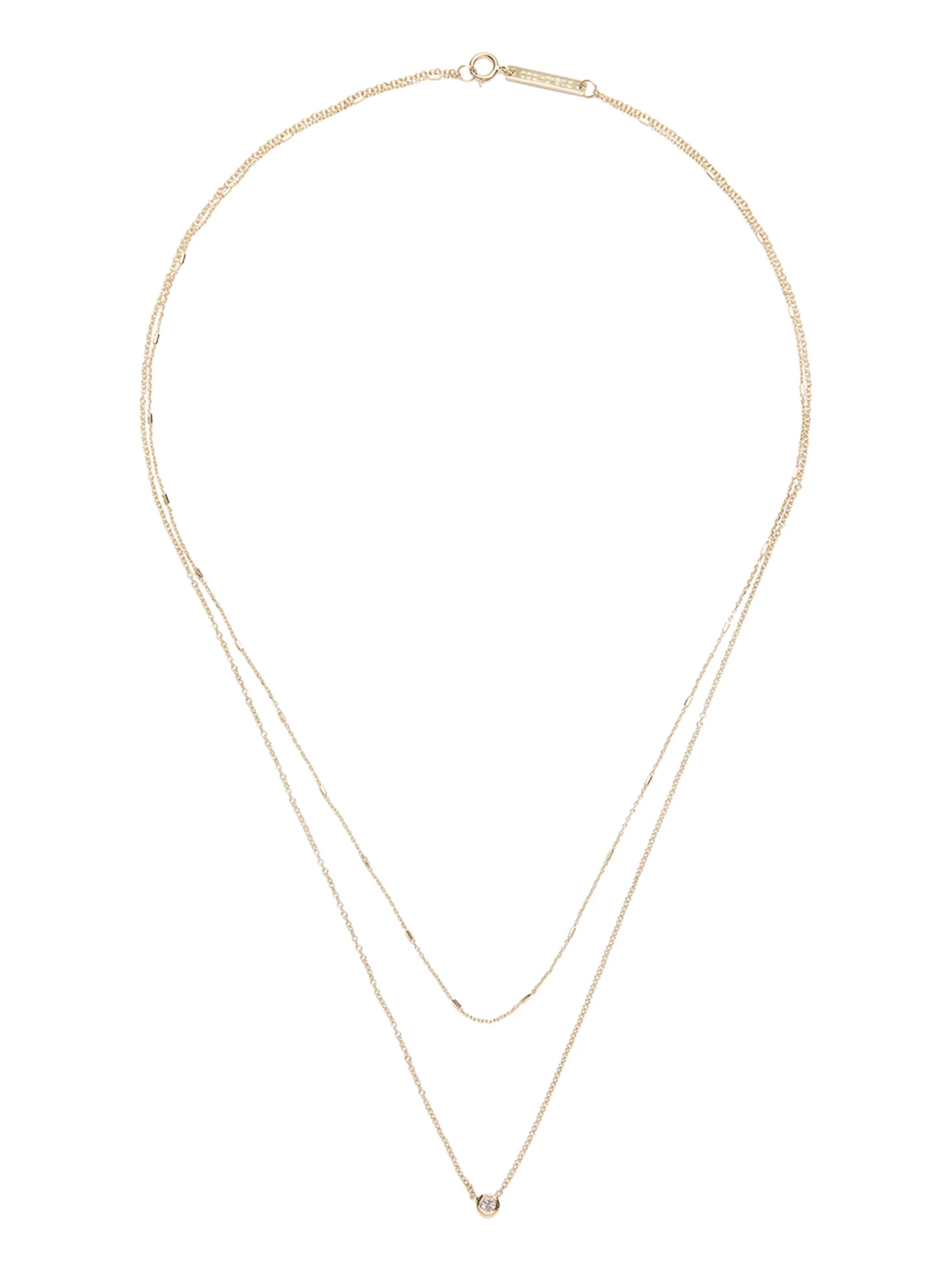 14kt yellow gold double-layer necklace