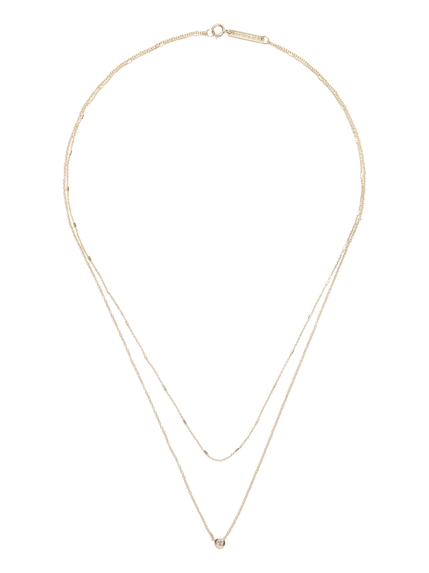 14kt yellow gold double-layer necklace