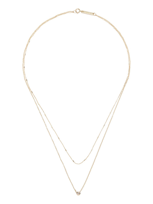 14kt yellow gold double-layer necklace