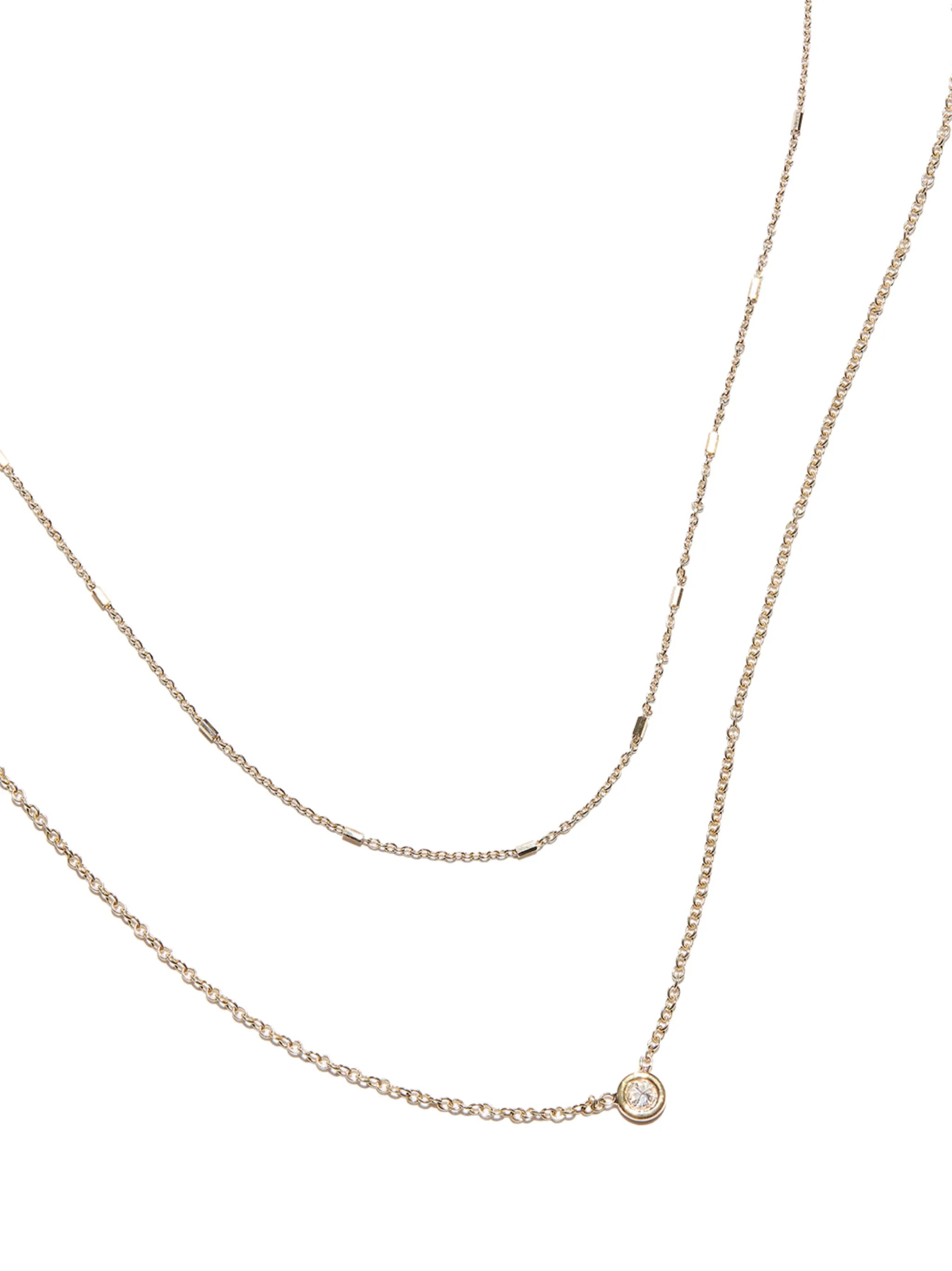 14kt yellow gold double-layer necklace