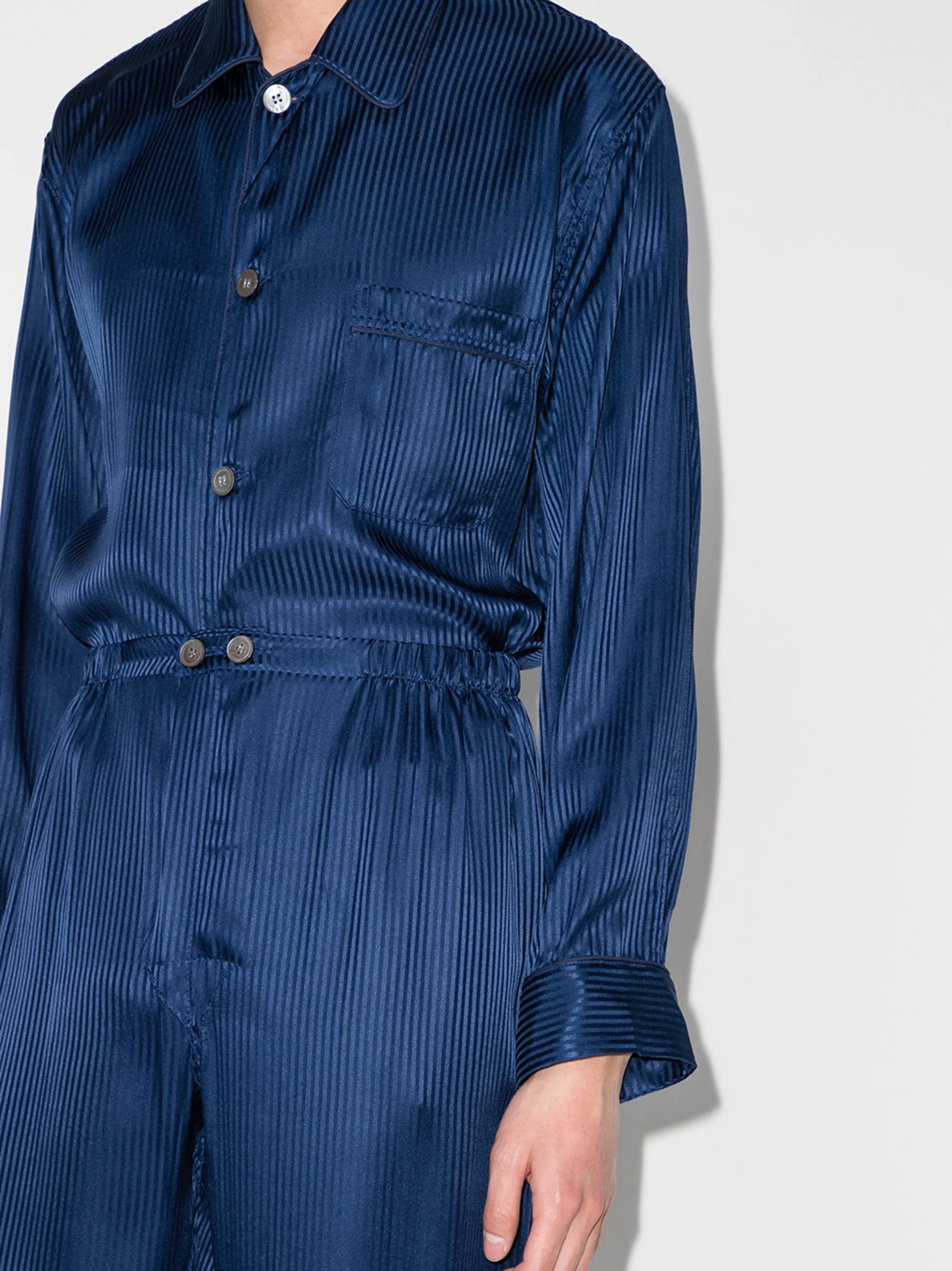 pinstripe silk pyjama set