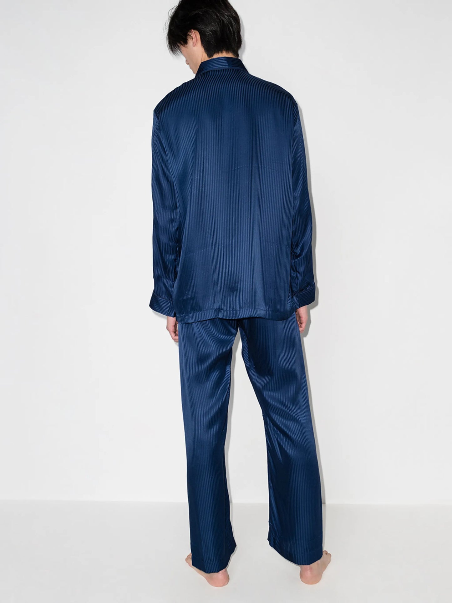 pinstripe silk pyjama set
