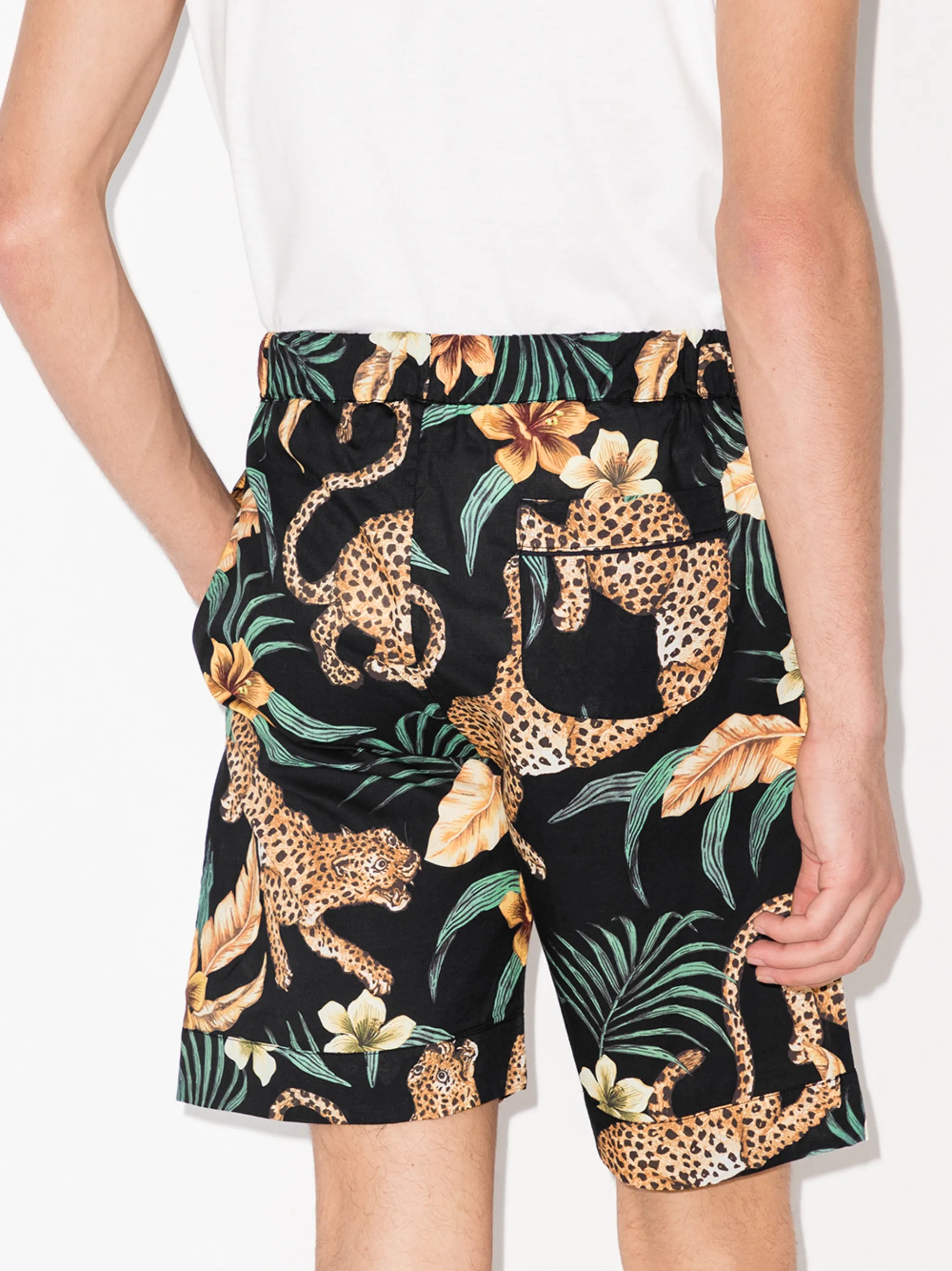 jungle print pajama shorts