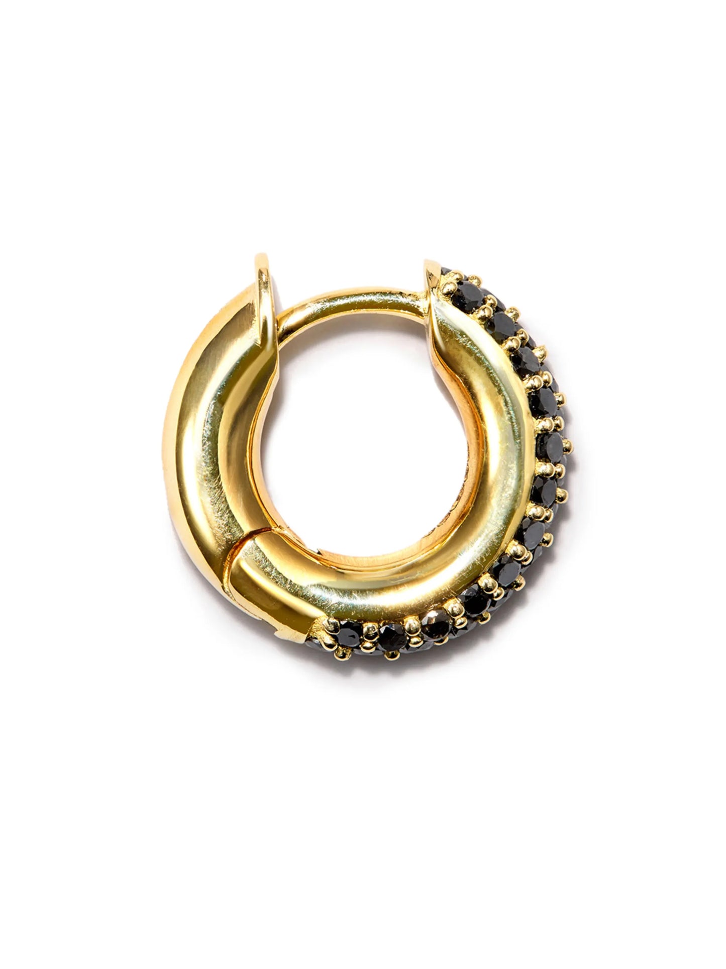 18kt yellow gold single hoop earring