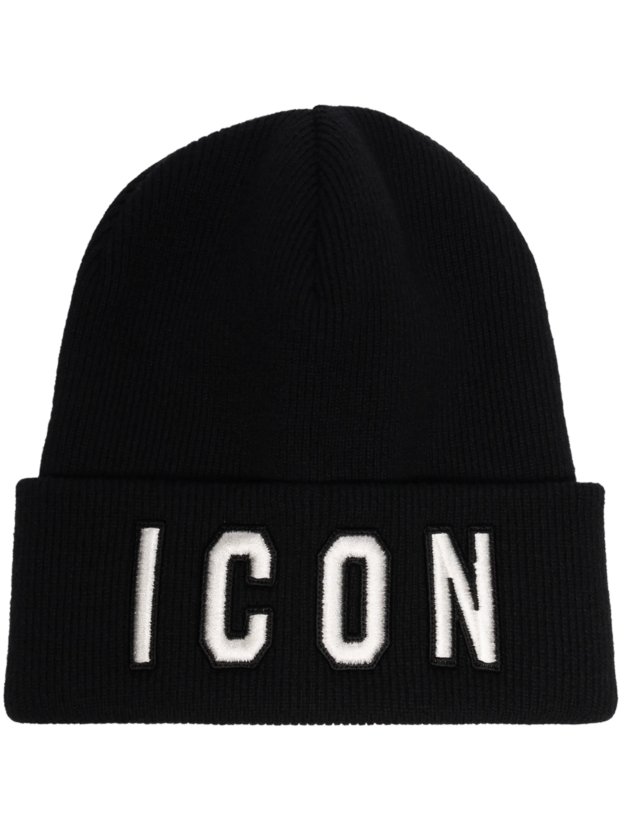 embroidered Icon knitted beanie