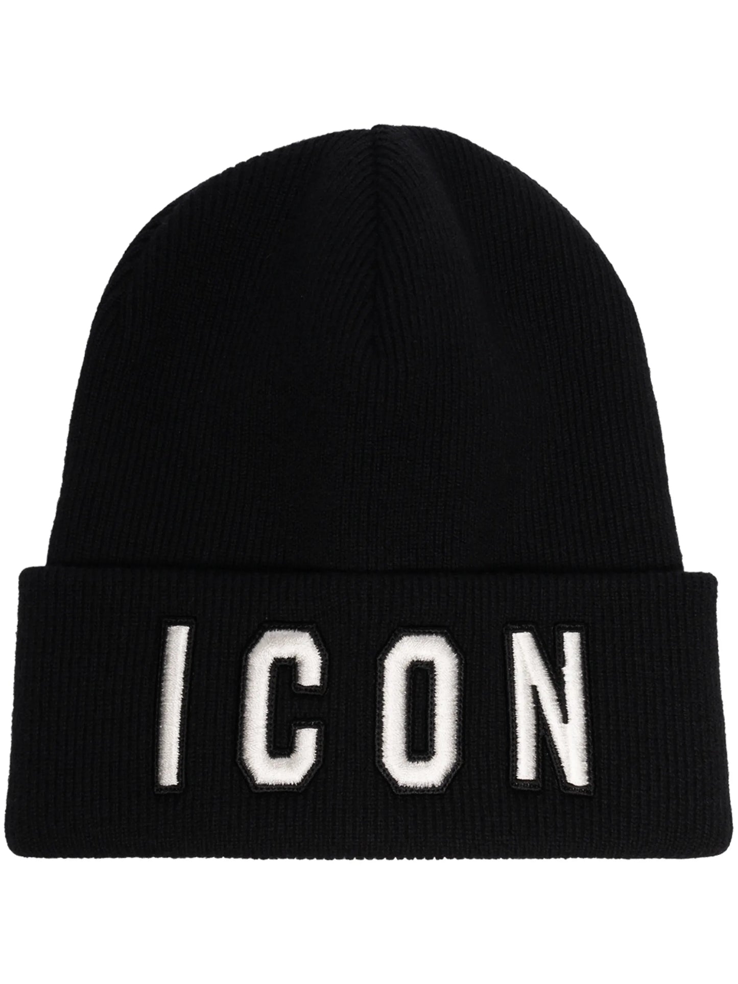 embroidered Icon knitted beanie