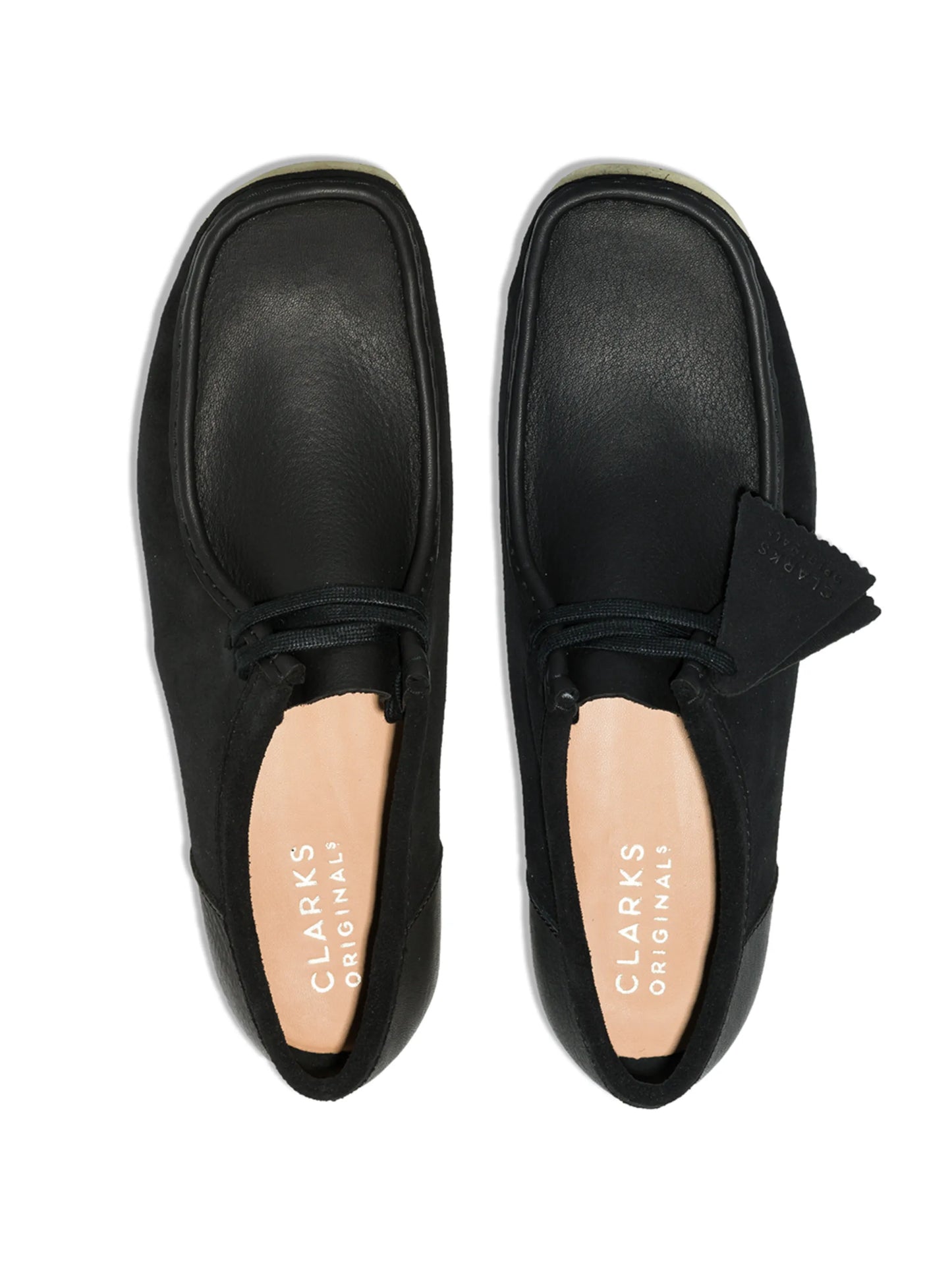 Wallabee contrasting-panel lace-up shoes