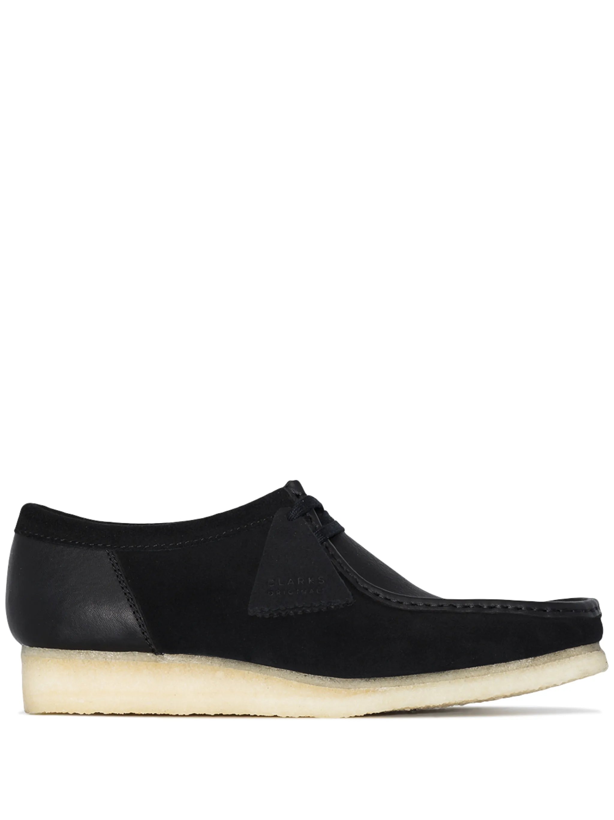 Wallabee contrasting-panel lace-up shoes