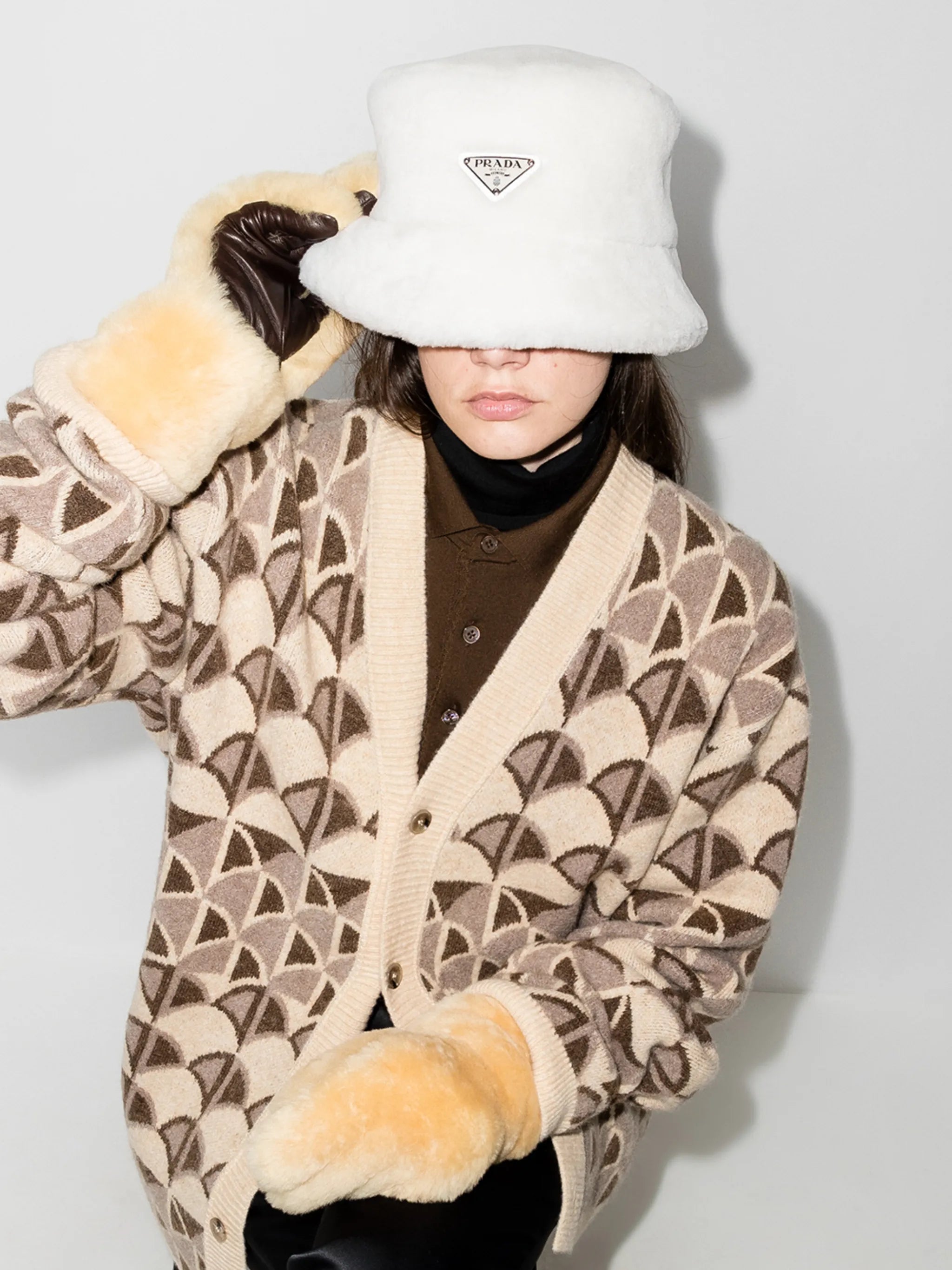shearling bucket hat
