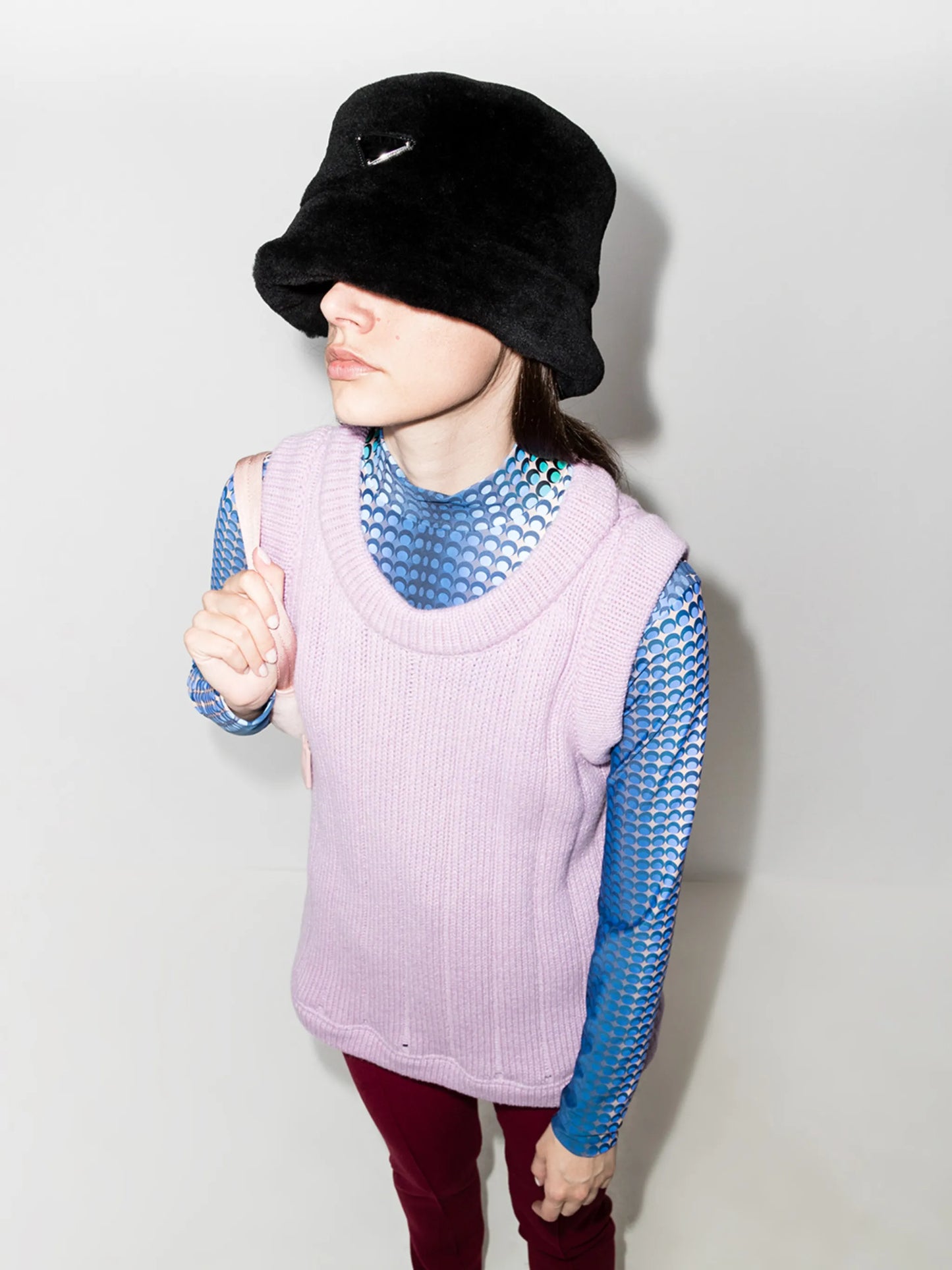 shearling bucket hat