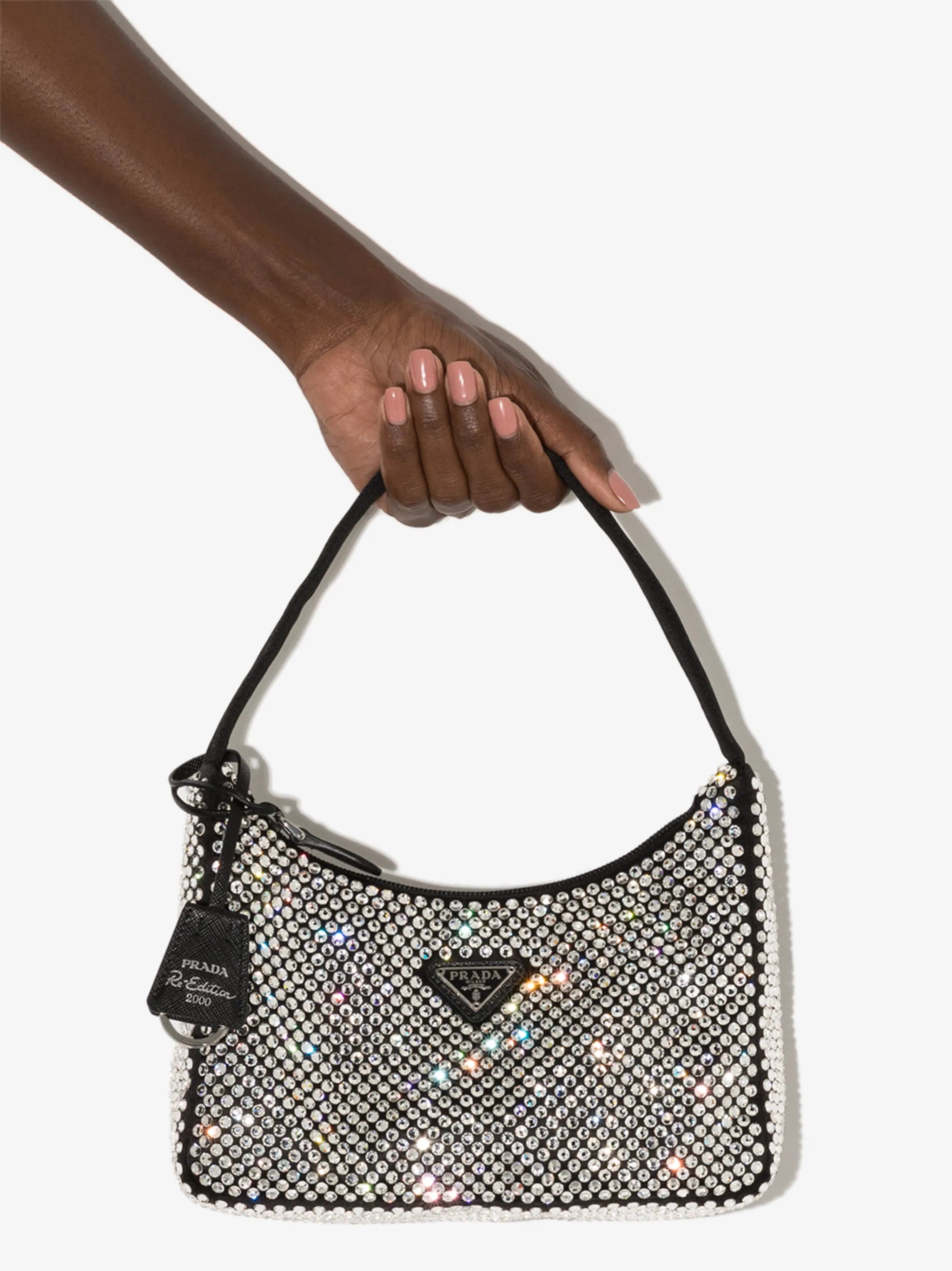 Re-Edition crystal-embellished shoulder bag