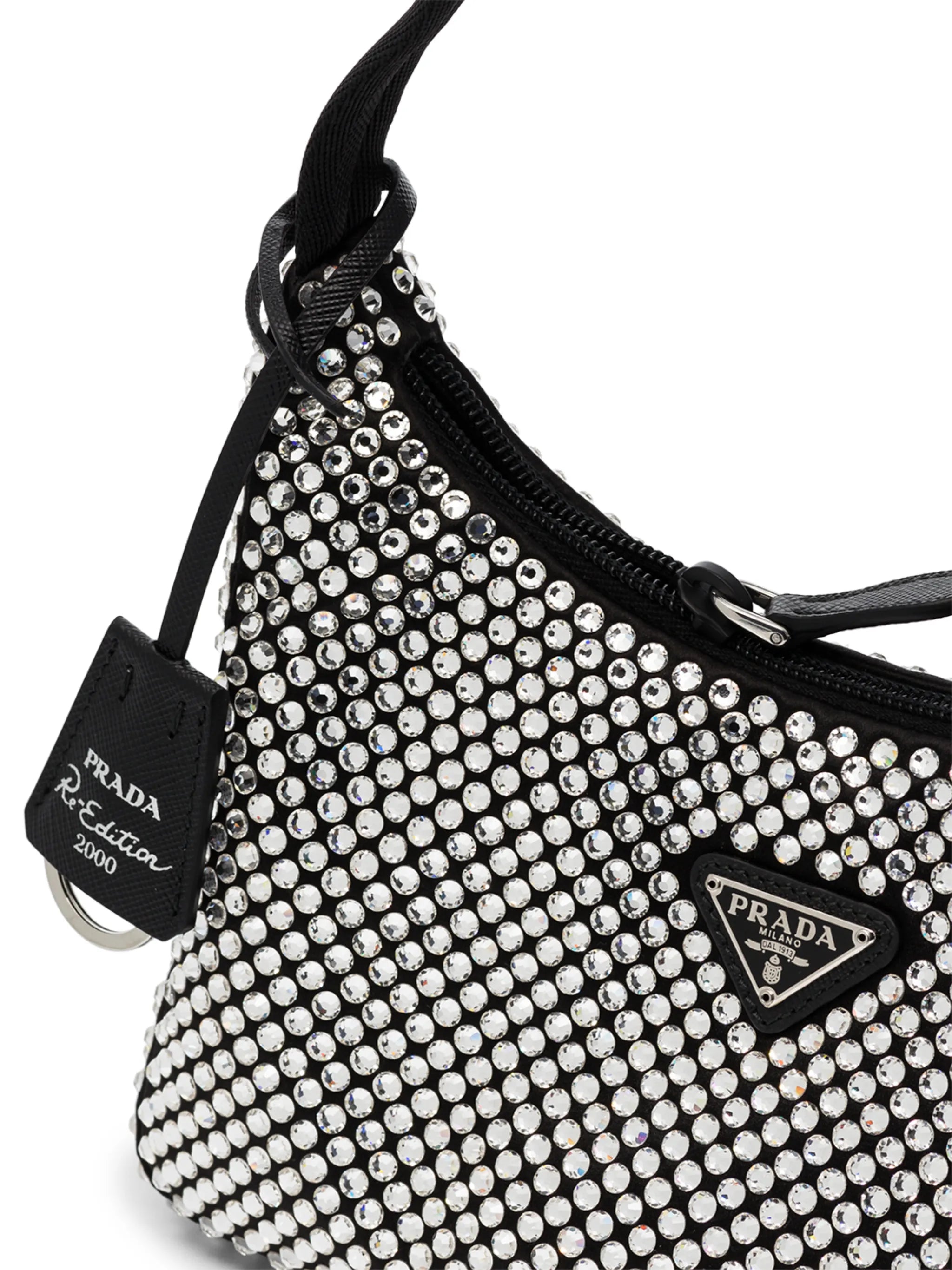 Re-Edition crystal-embellished shoulder bag