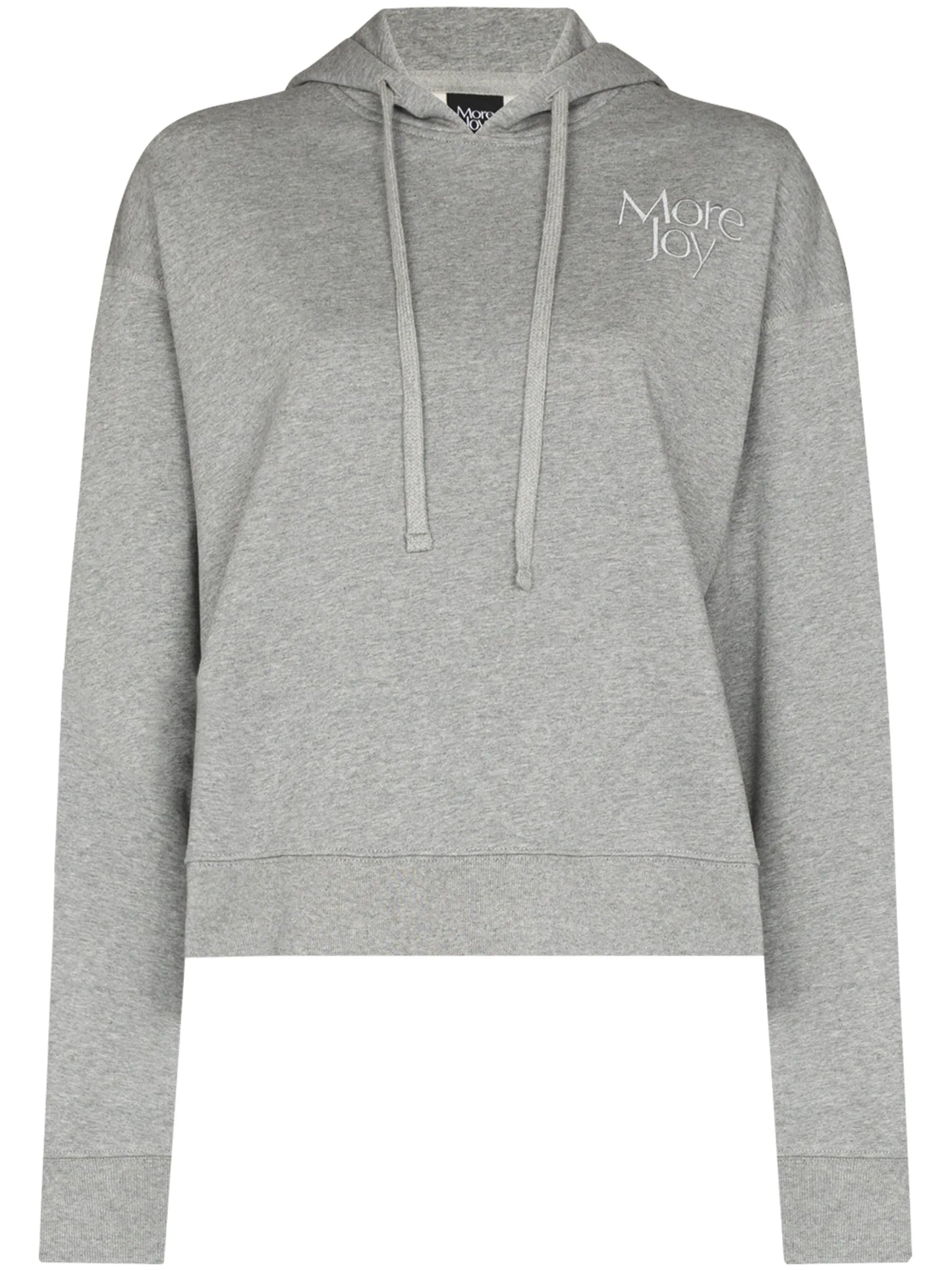 logo-embroidered cropped hoodie